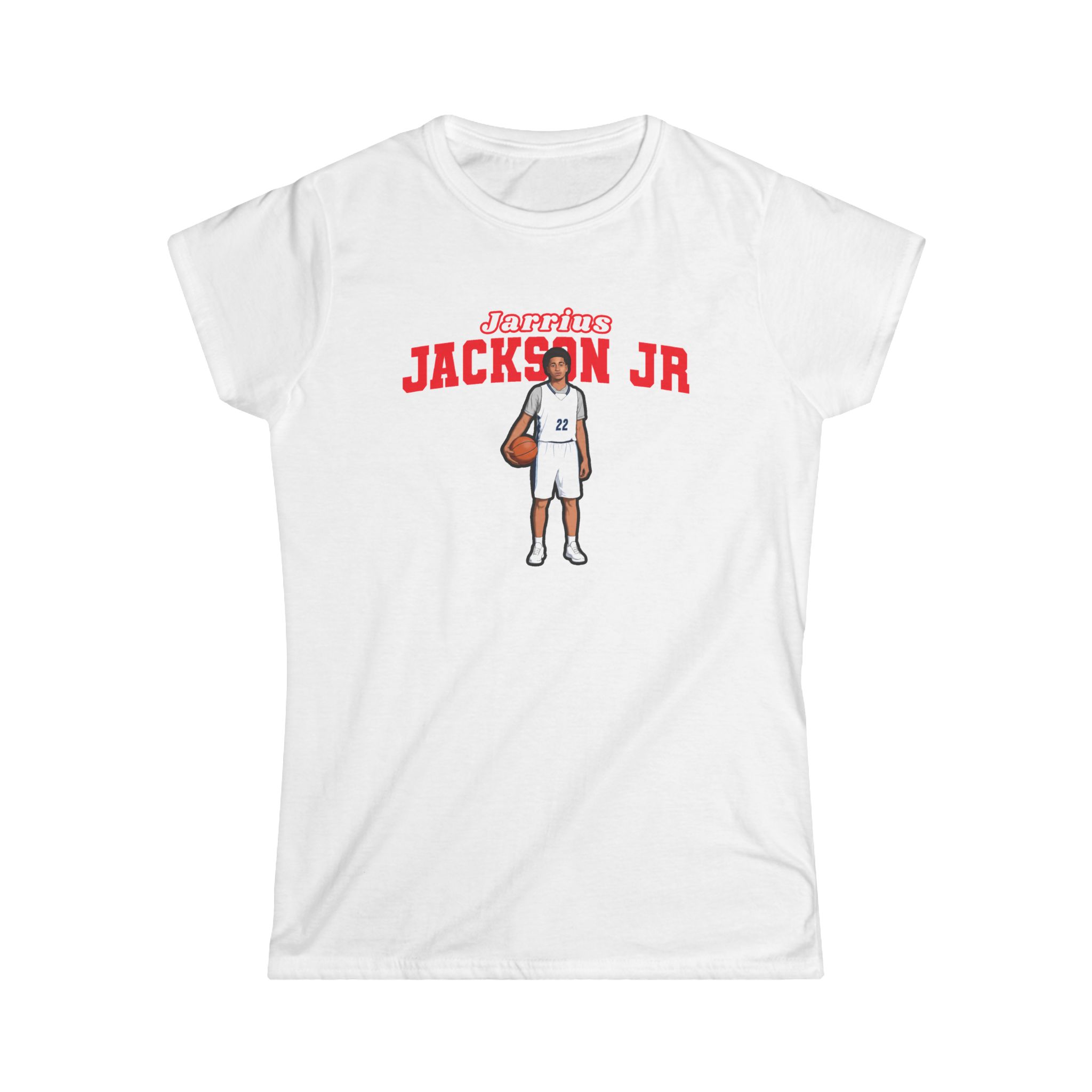 Women's Softstyle Tee — character_name_arch in White