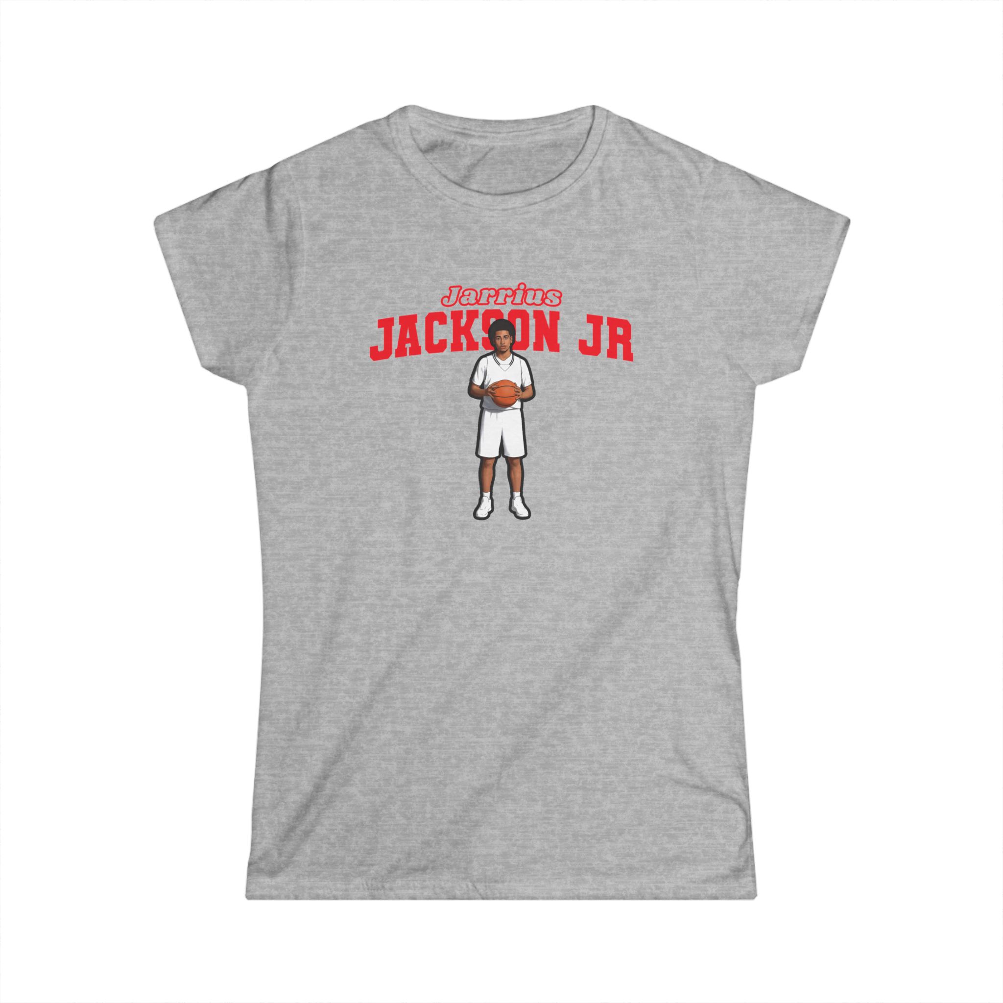 Women's Softstyle Tee — character_name_arch in Grey