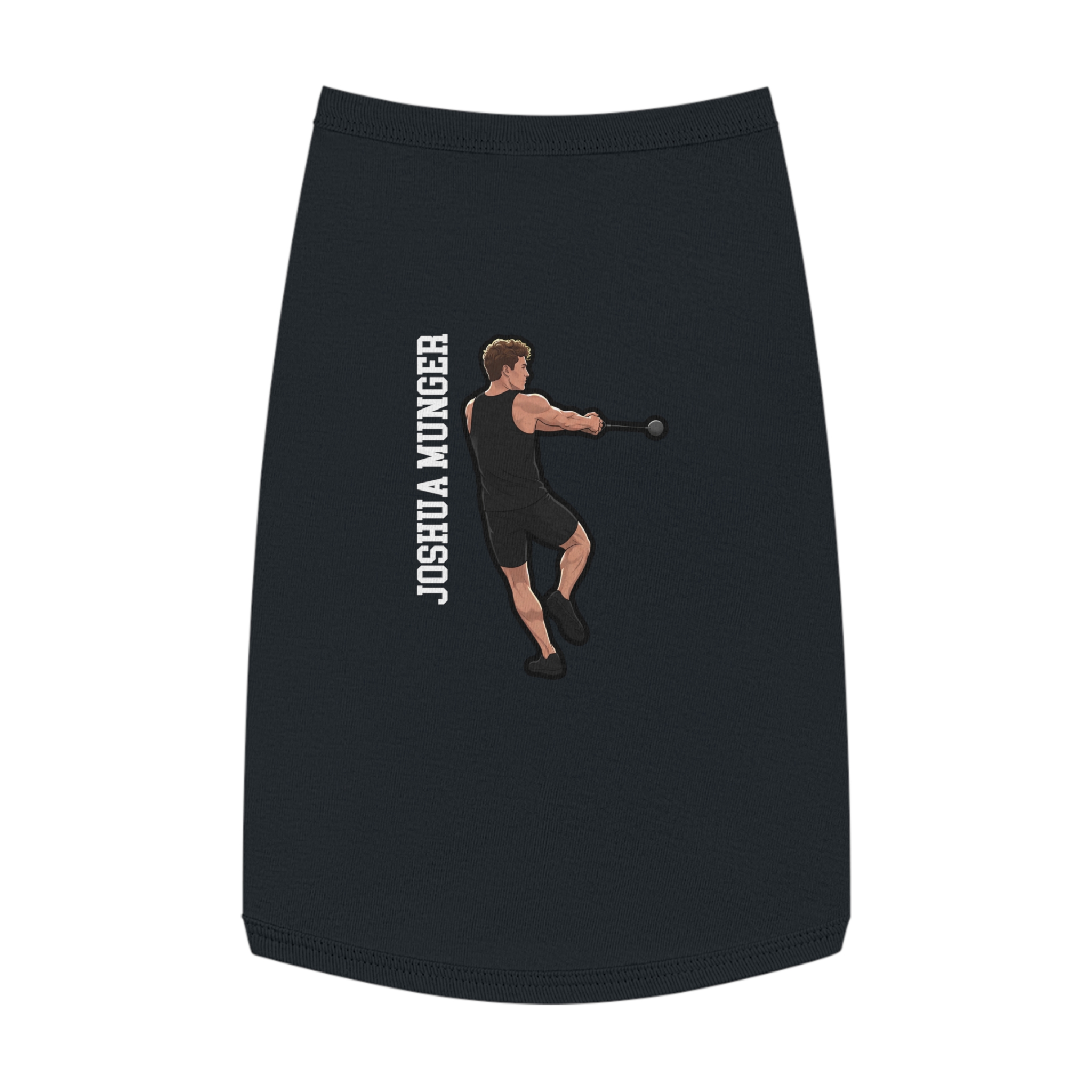 Pet Tank Top — character_name_vertical in Black