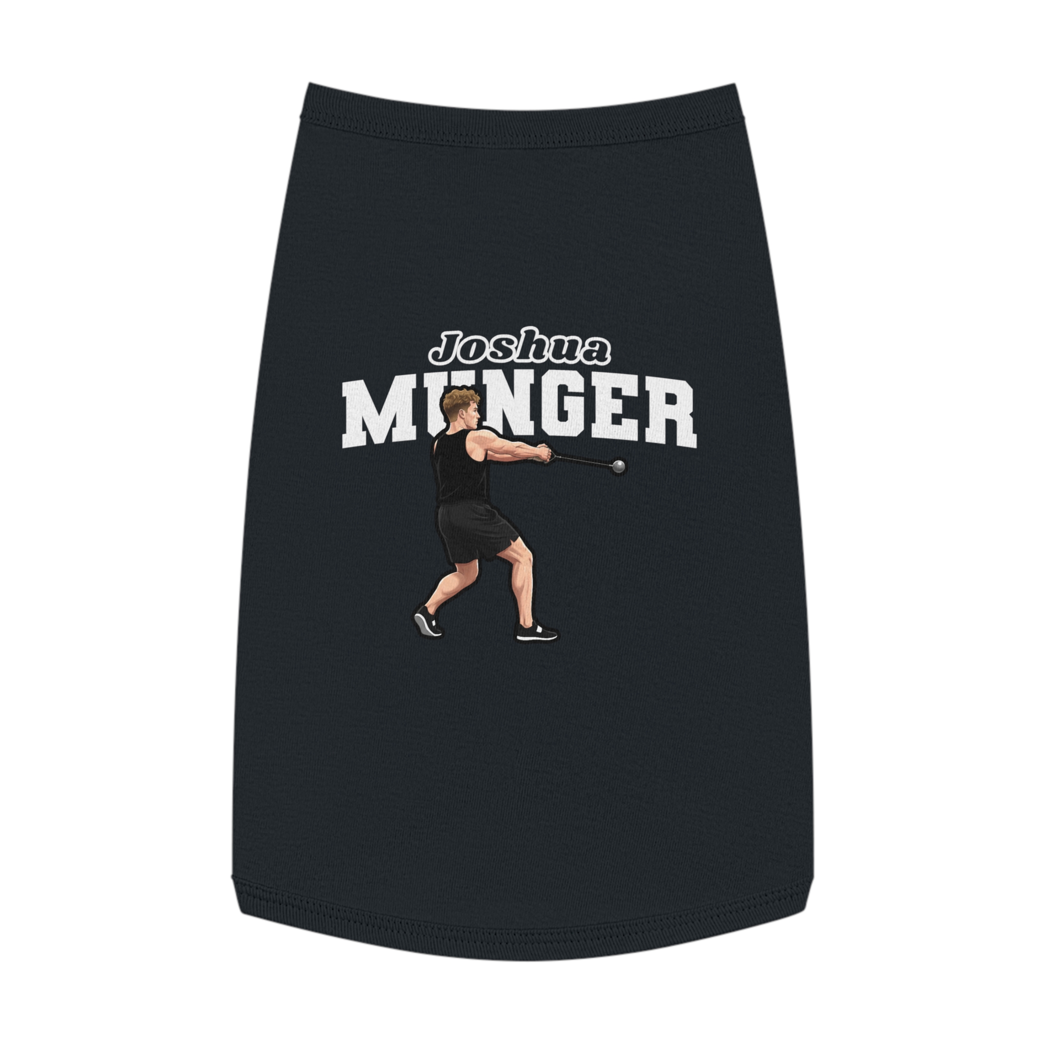 Pet Tank Top — character_name_arch in Black