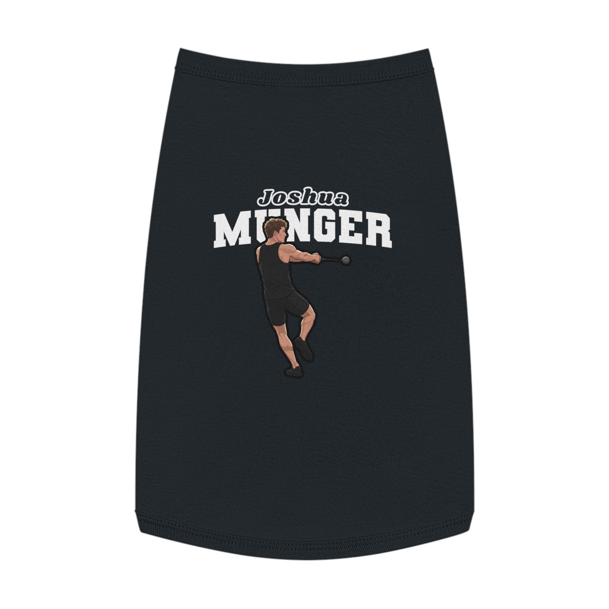 Pet Tank Top — character_name_arch in Black
