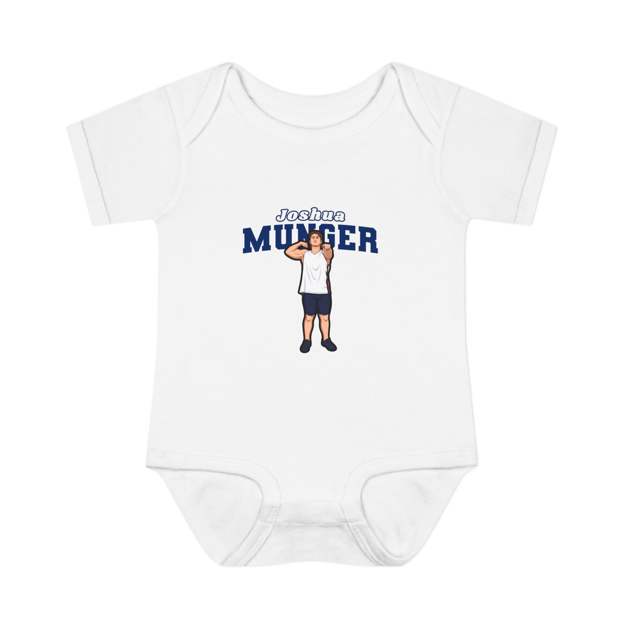 Baby Onesie — character_name_arch in White