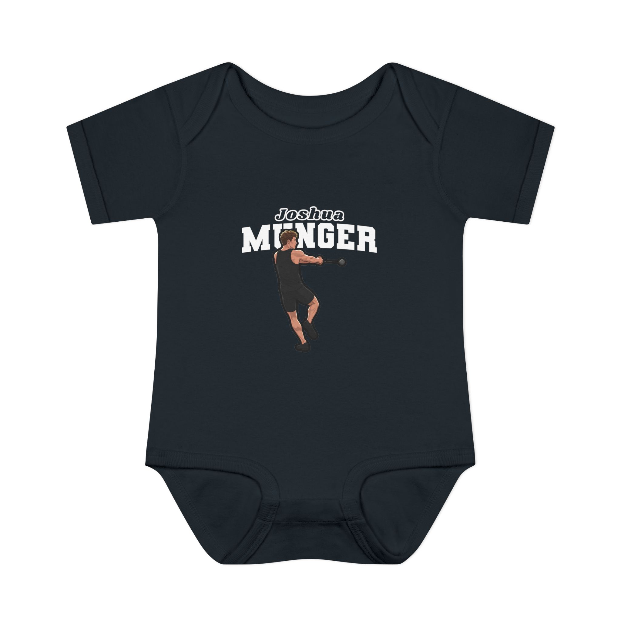 Baby Onesie — character_name_arch in Black