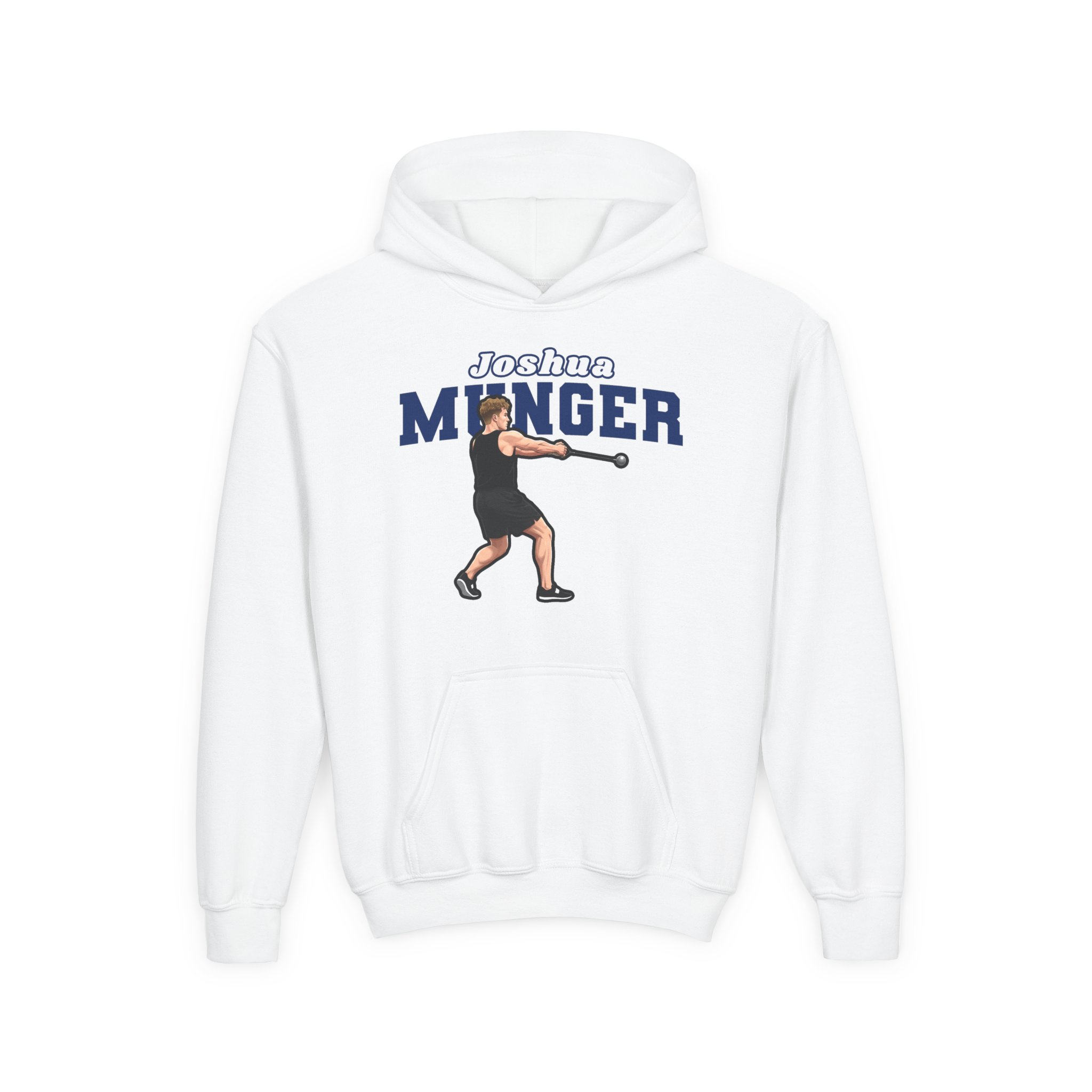 Youth Hoodie — character_name_arch in White