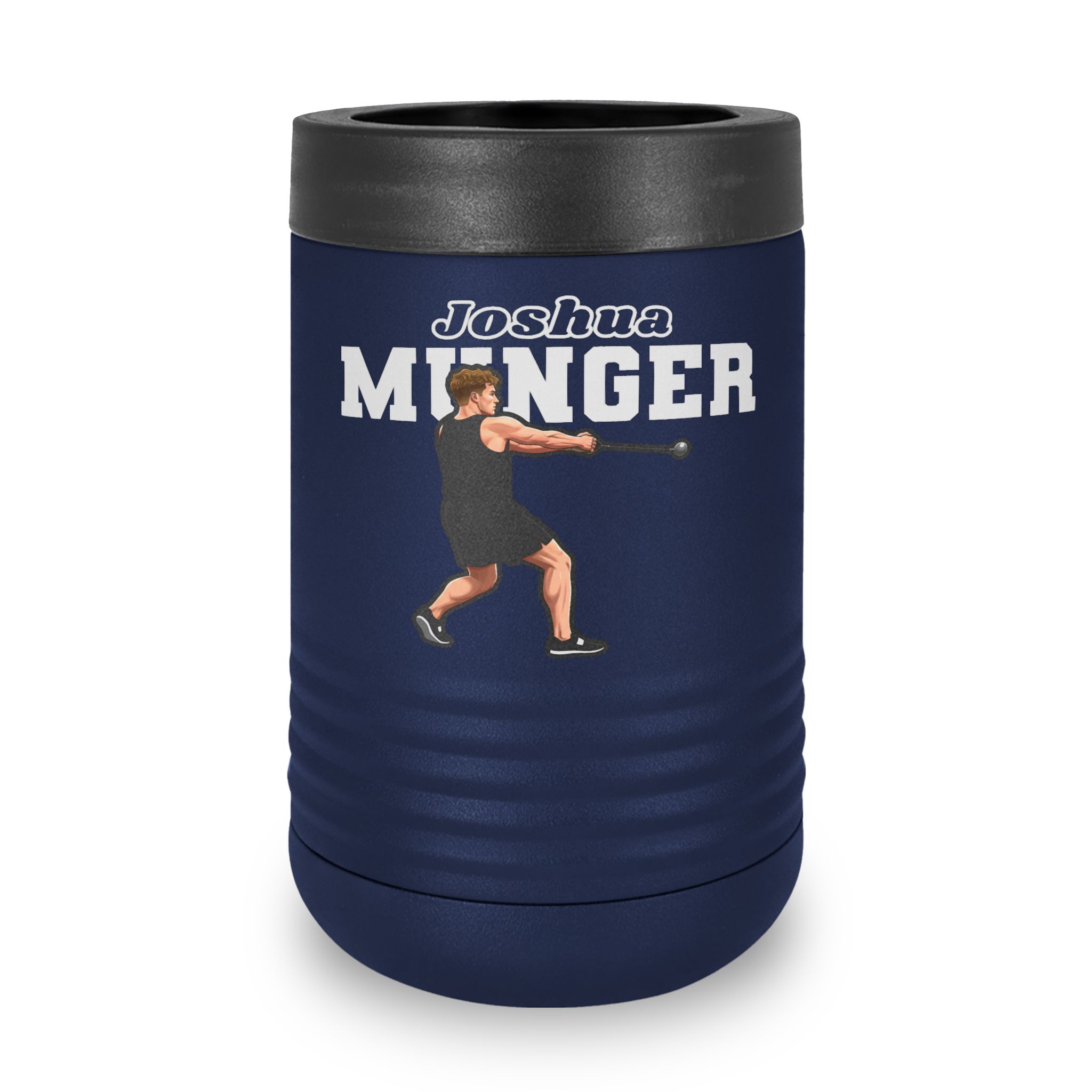 Stainless Can Cooler — character_name_arch in Navy