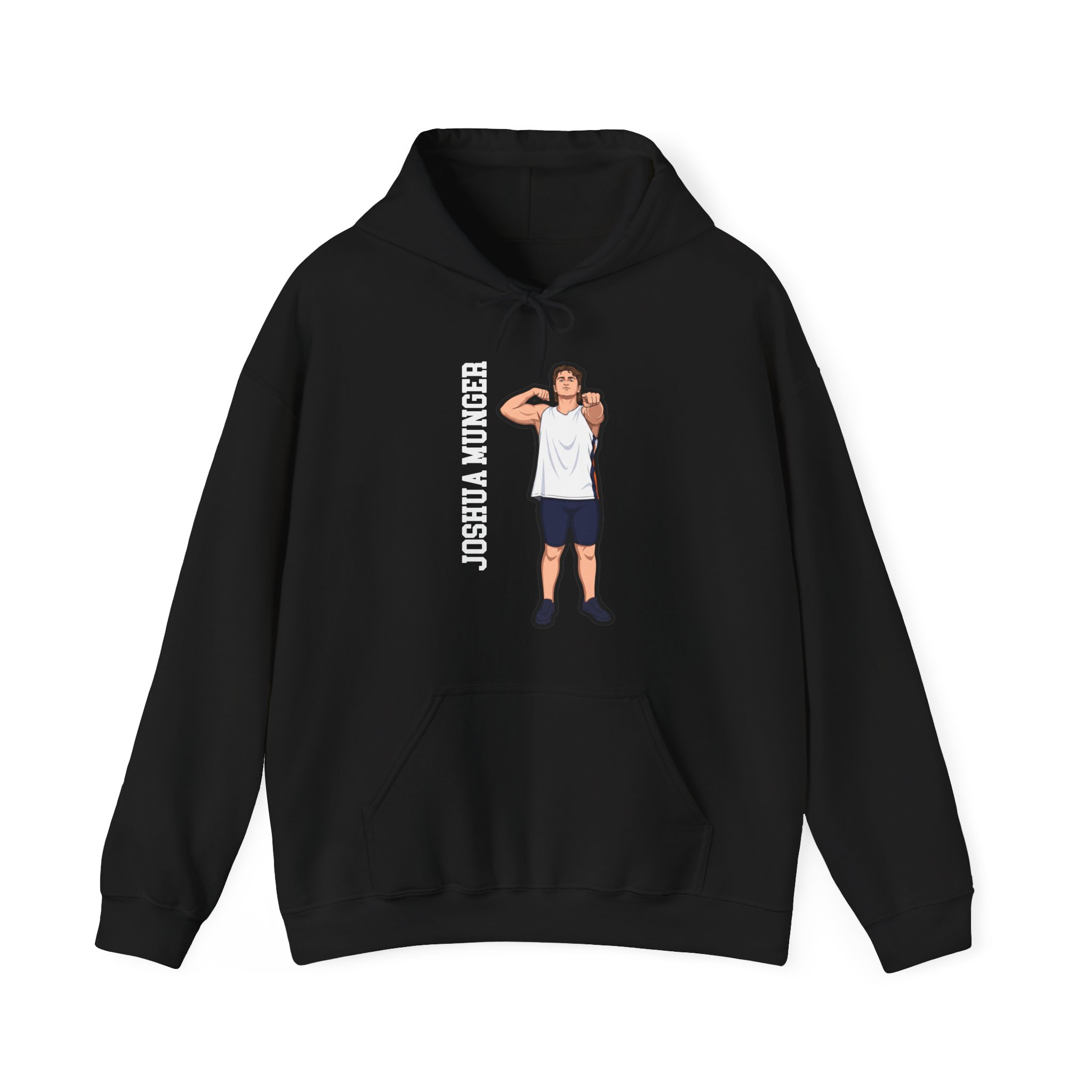 Hoodie — character_name_vertical in Black