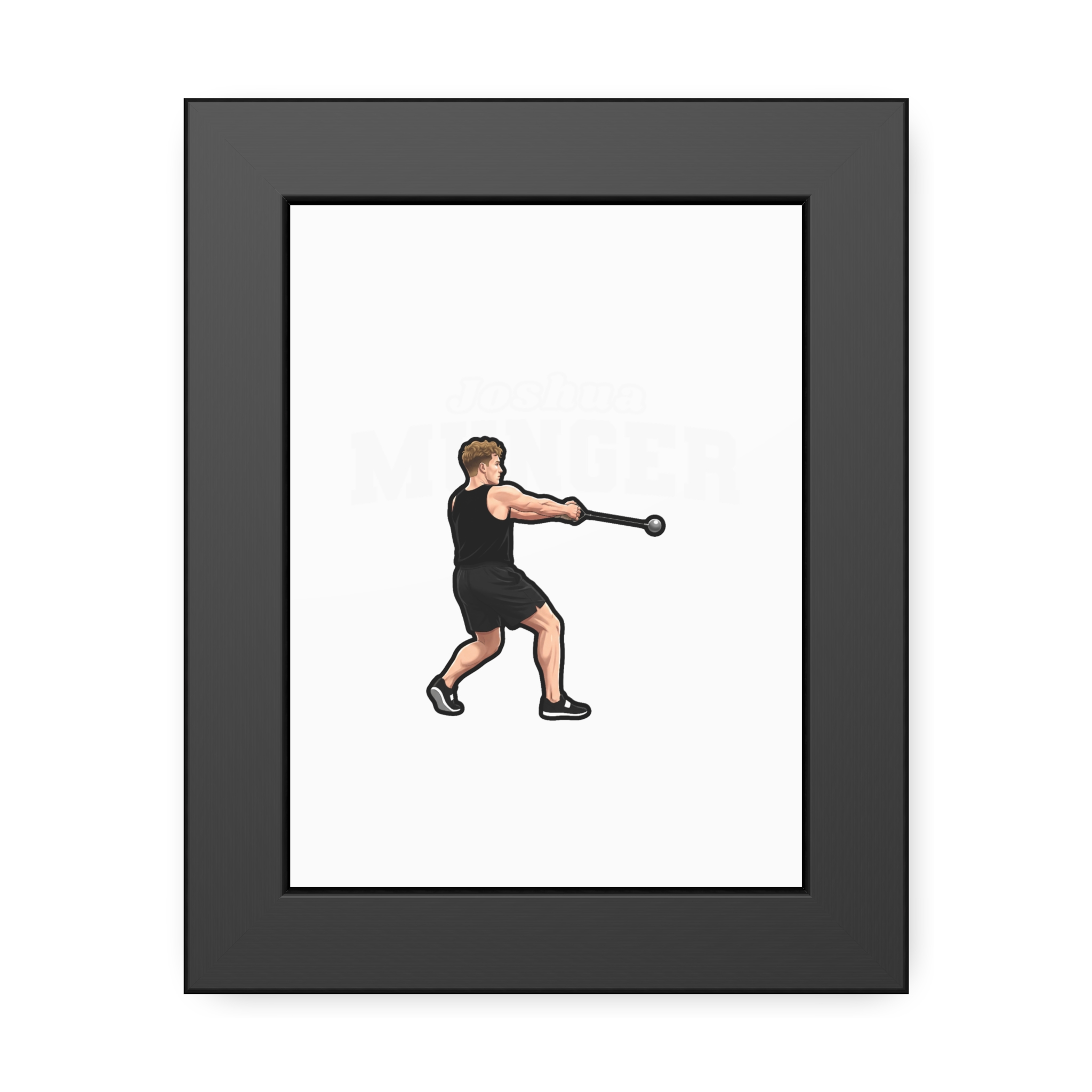 Framed Poster — character_name_arch in Black