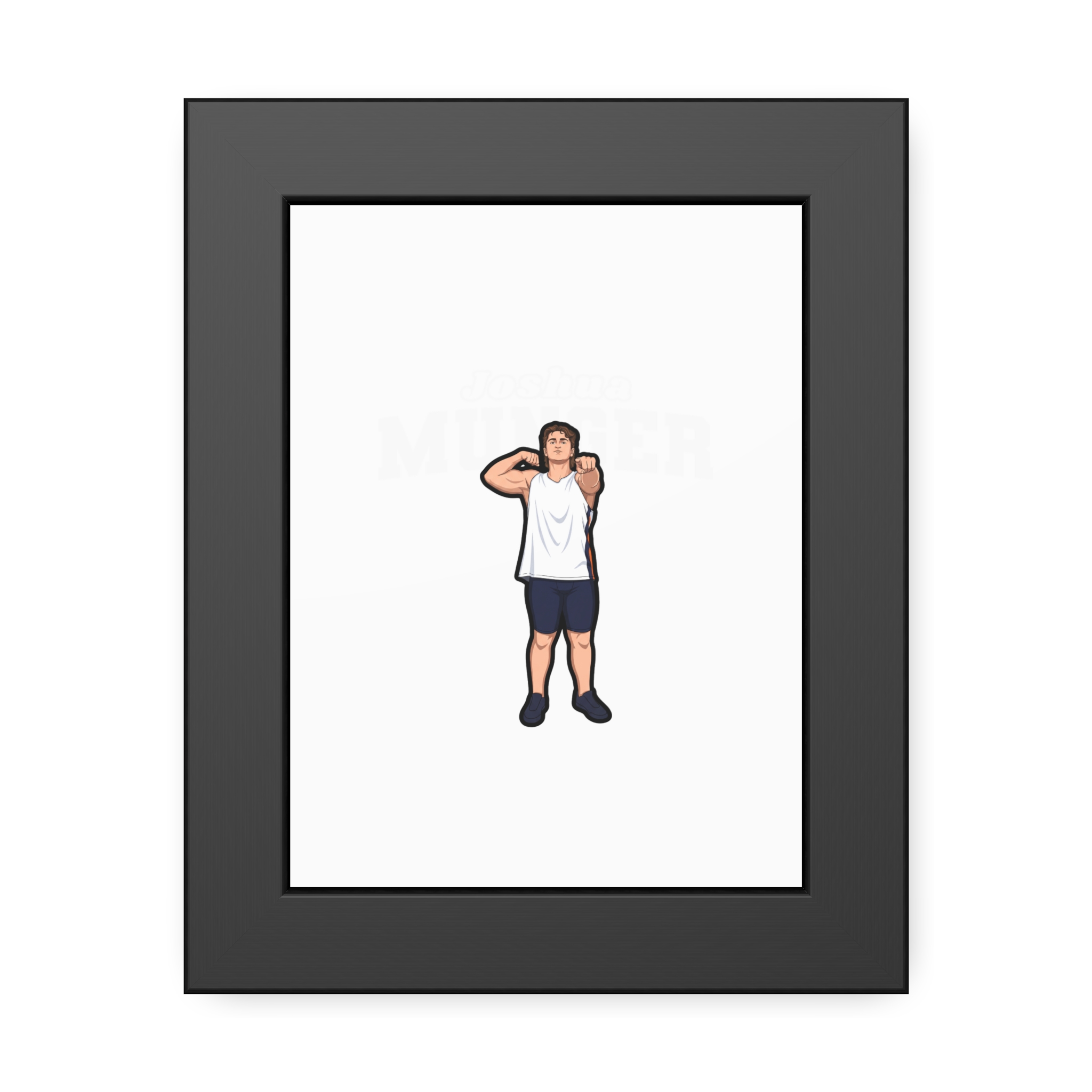 Framed Poster — character_name_arch in Black