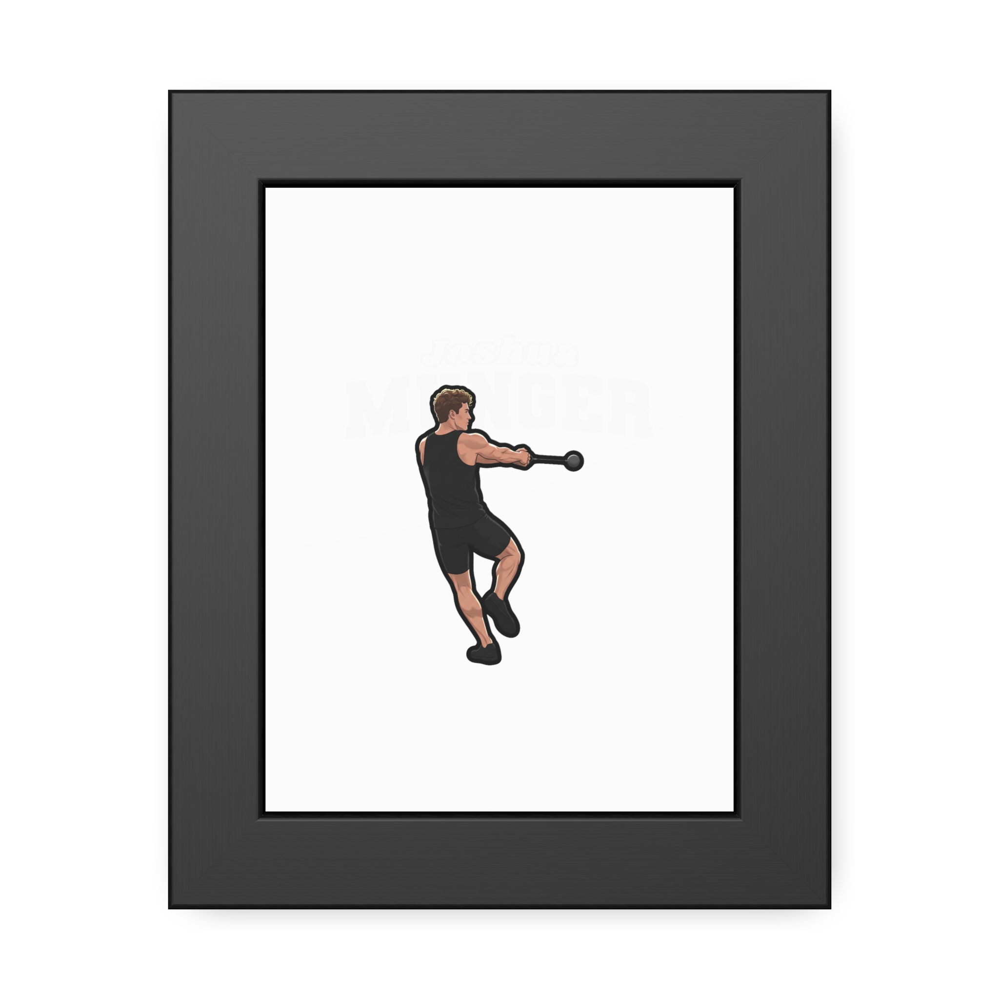 Framed Poster — character_name_arch in Black