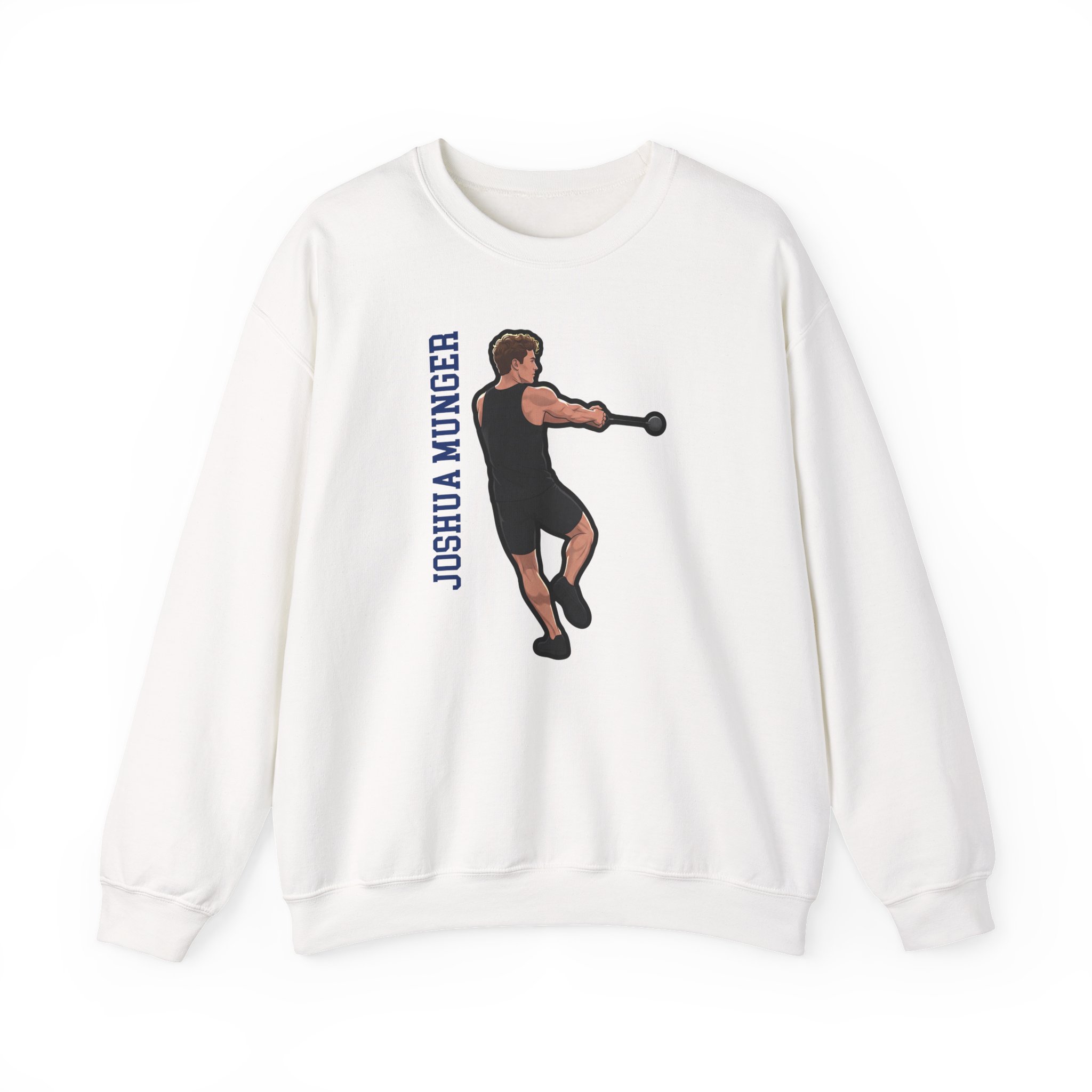 Crewneck Sweatshirt — character_name_vertical in White
