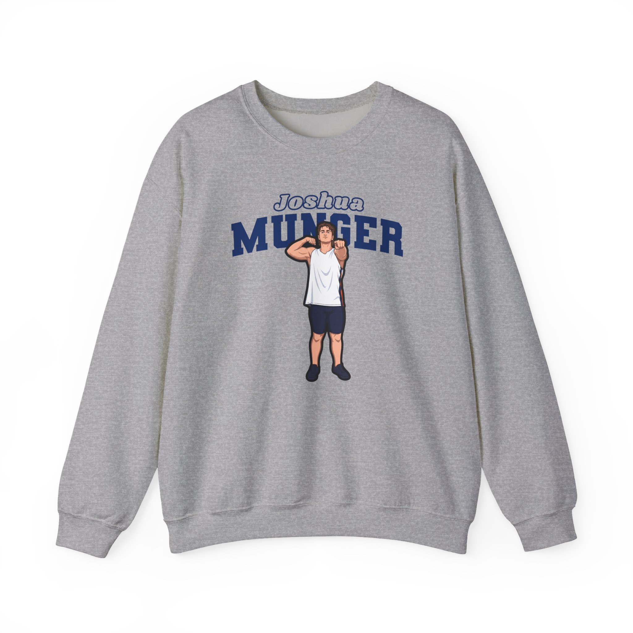 Crewneck Sweatshirt — character_name_arch in Grey