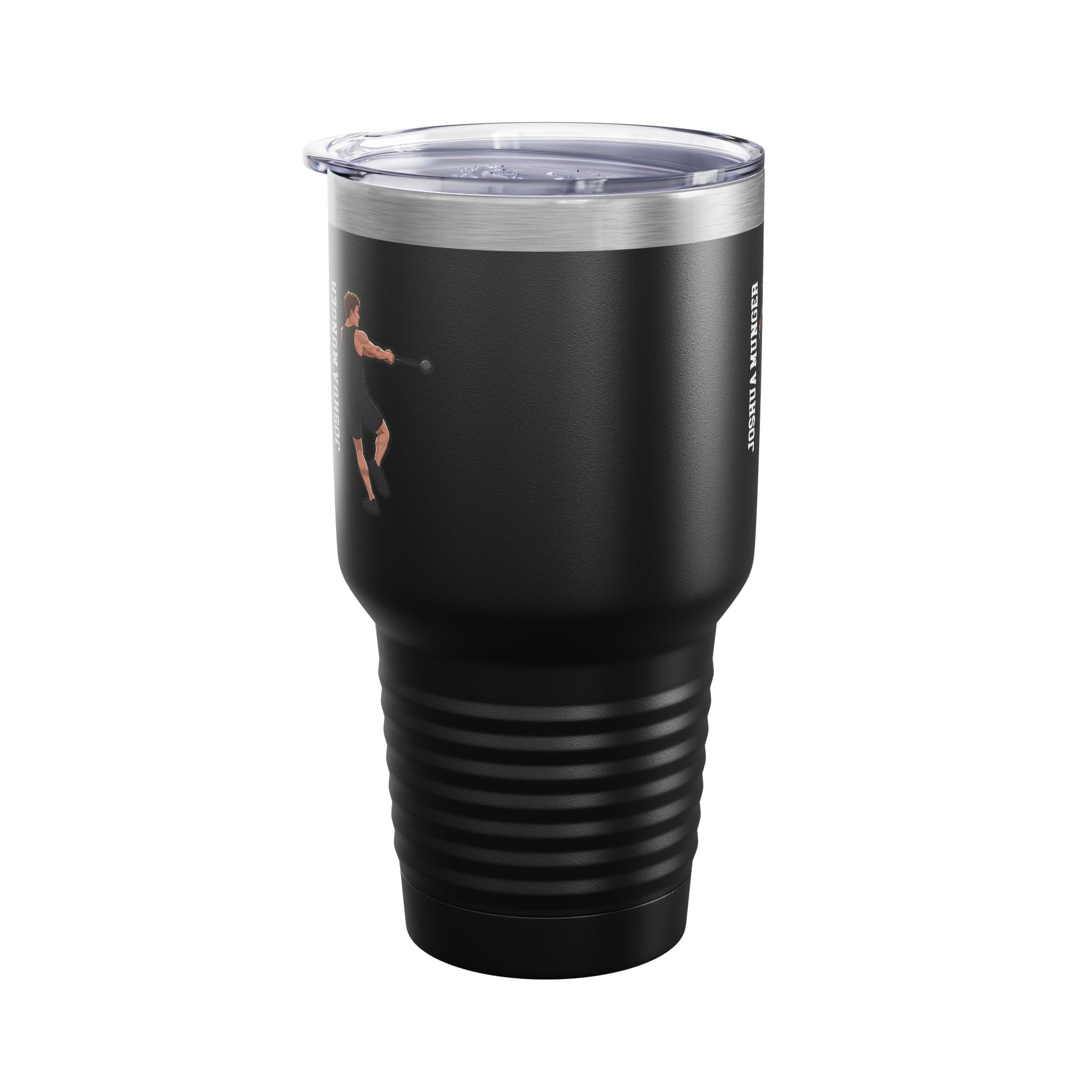 30oz Tumbler — character_name_vertical in Black