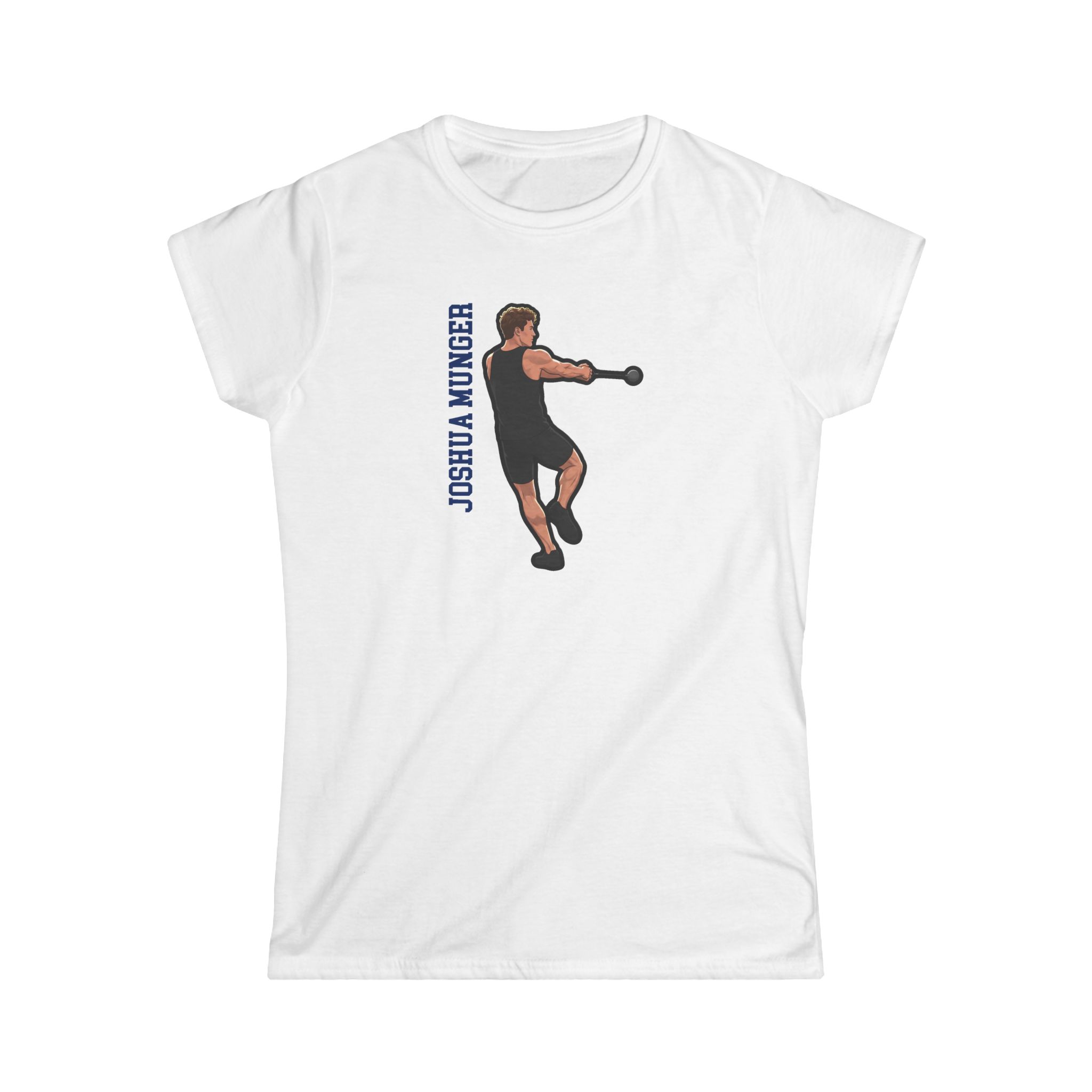 Women's Softstyle Tee — character_name_vertical in White
