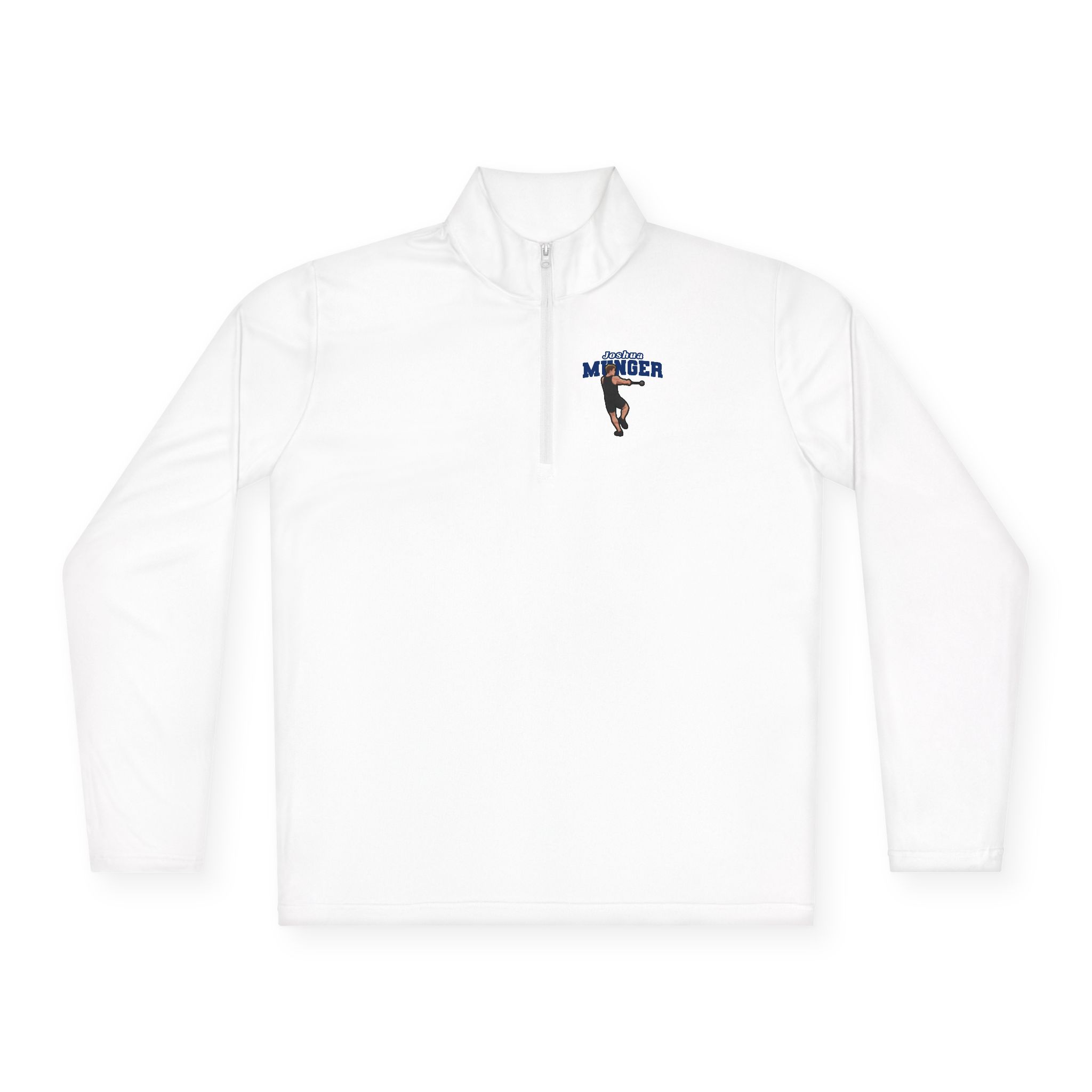 Q-Zip Pullover — character_name_arch in White
