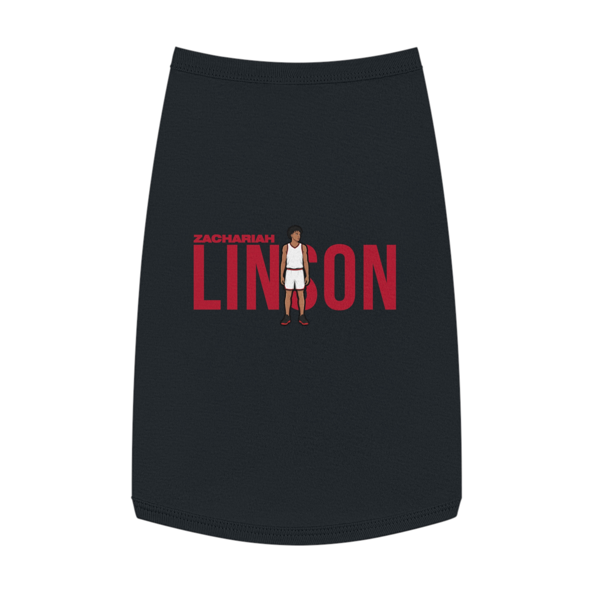 Pet Tank Top — character_player_name in Black