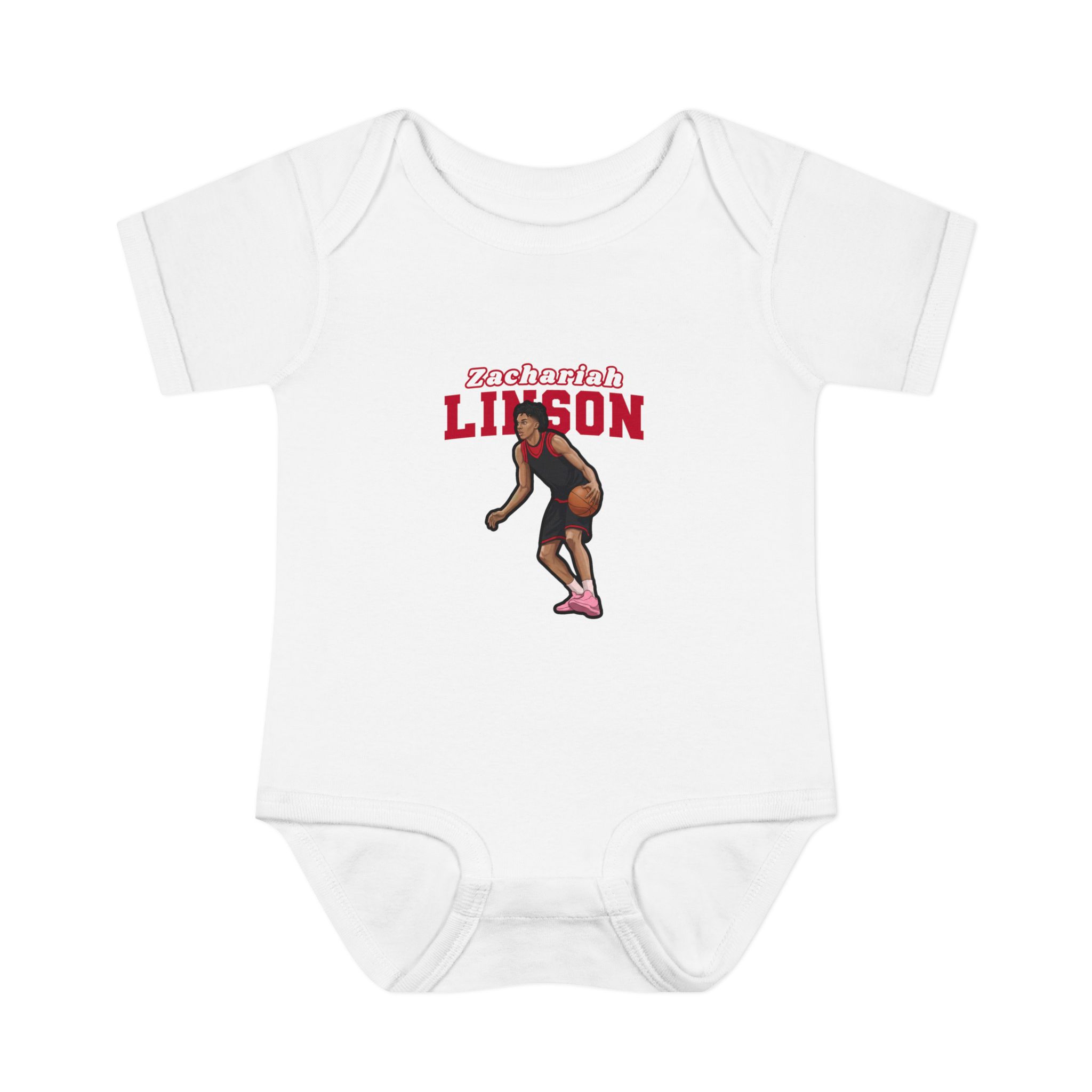 Baby Onesie — character_name_arch in White