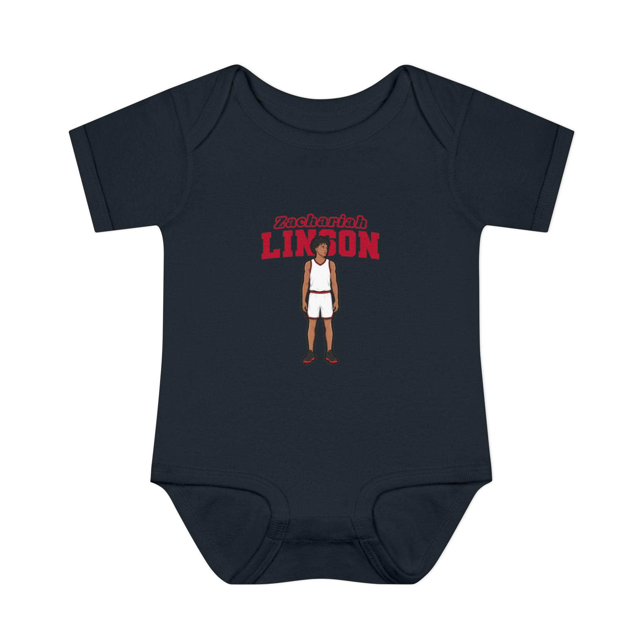 Baby Onesie — character_name_arch in Black