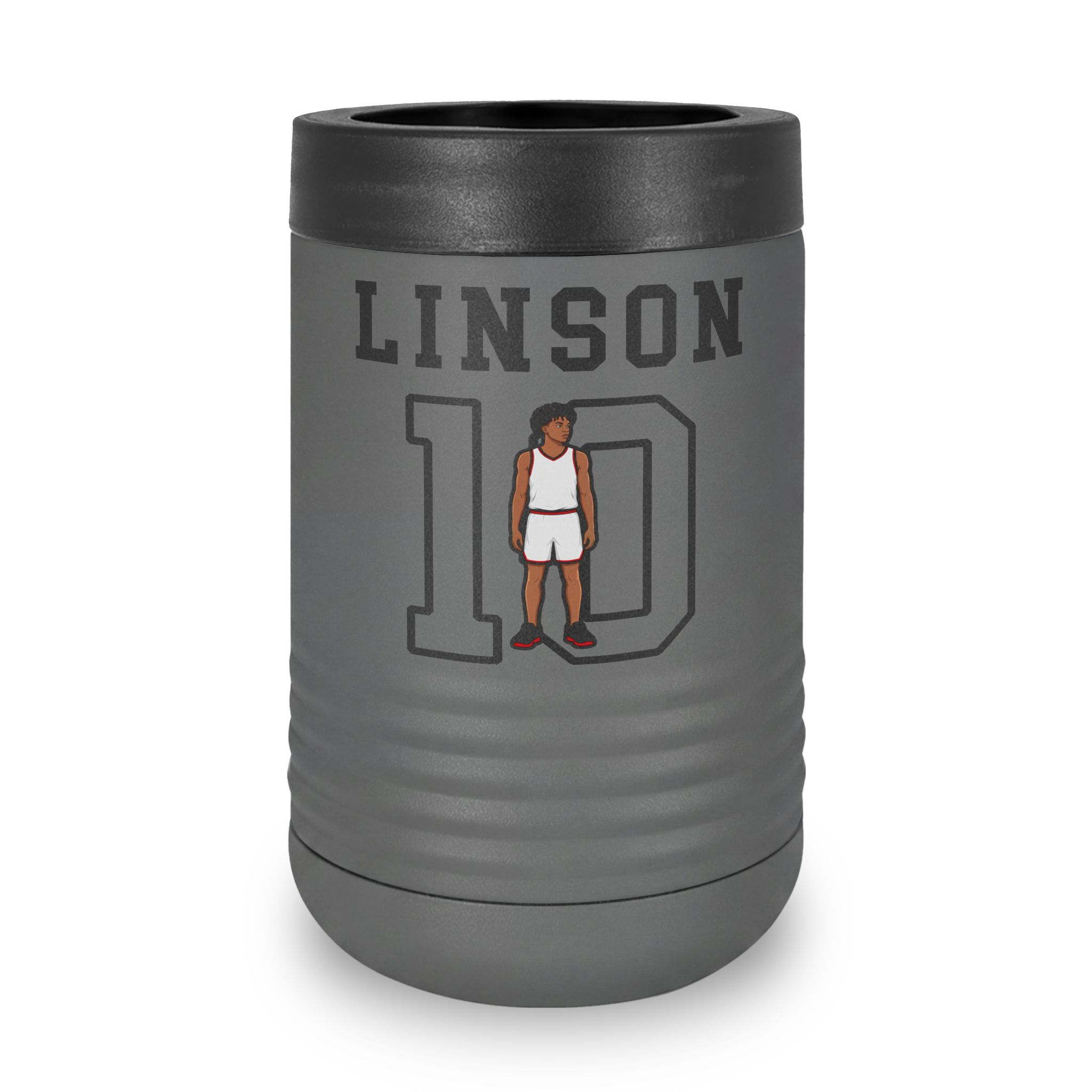 Stainless Can Cooler — character_shirsey in Grey