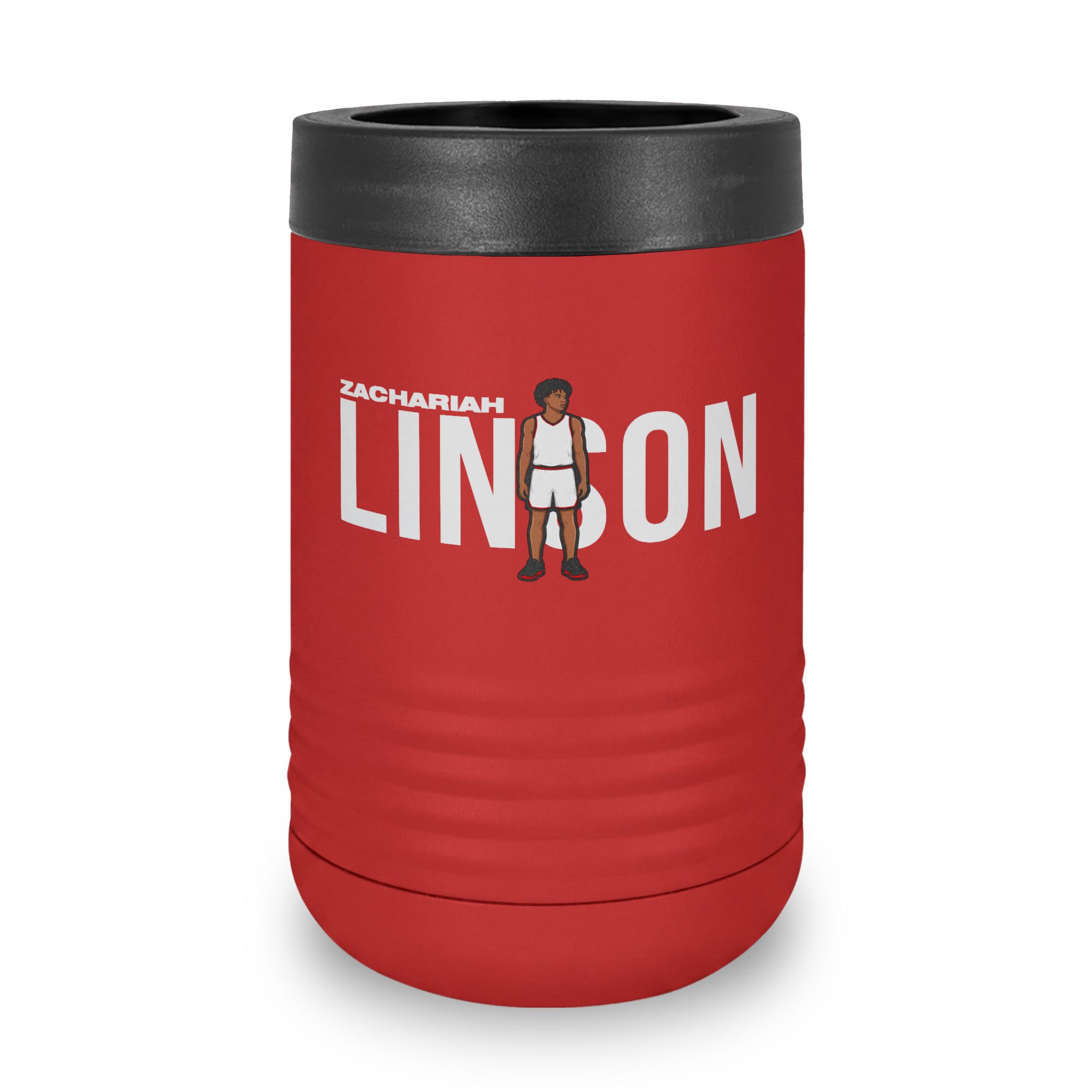 Stainless Can Cooler — character_player_name in Red
