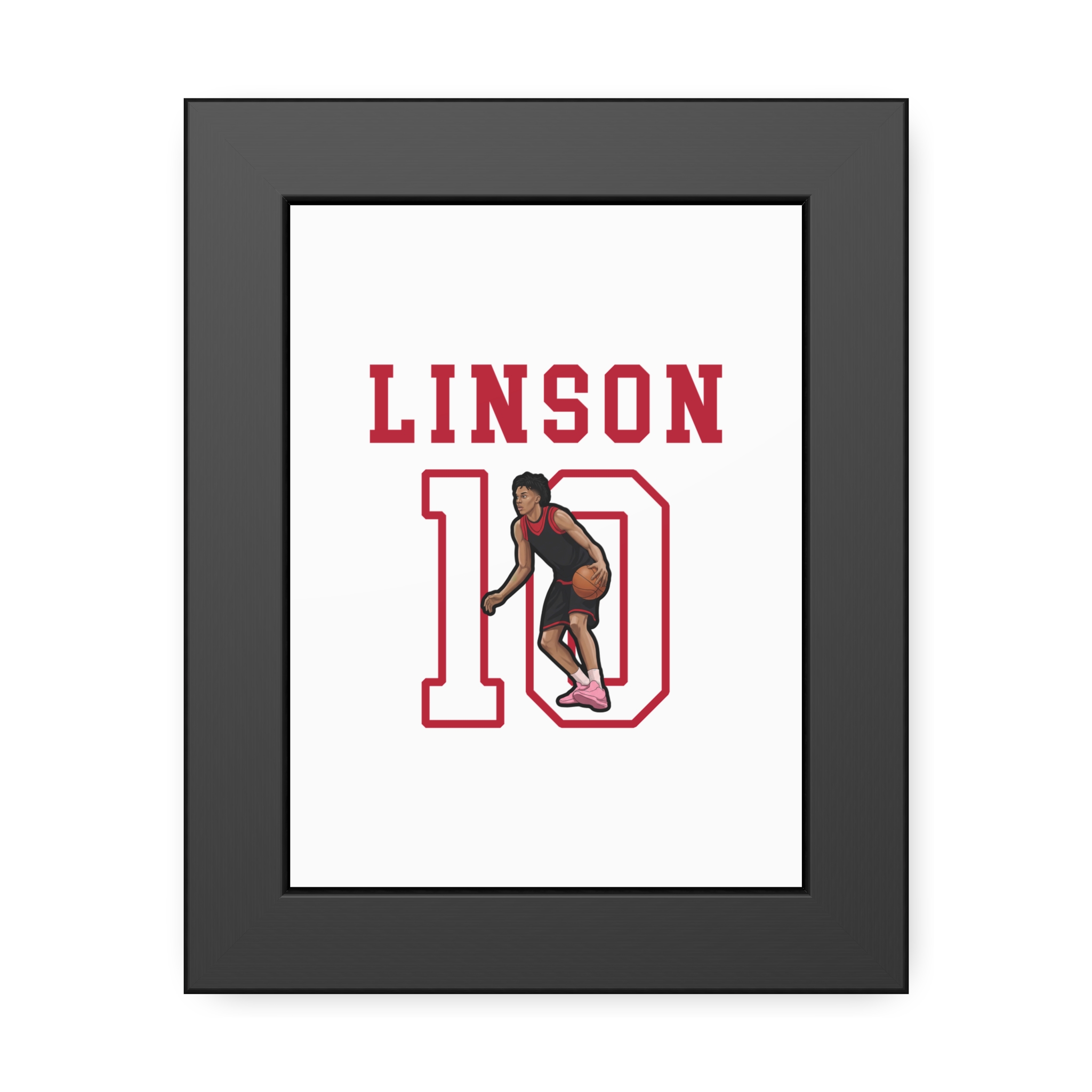 Framed Poster — character_shirsey in Black