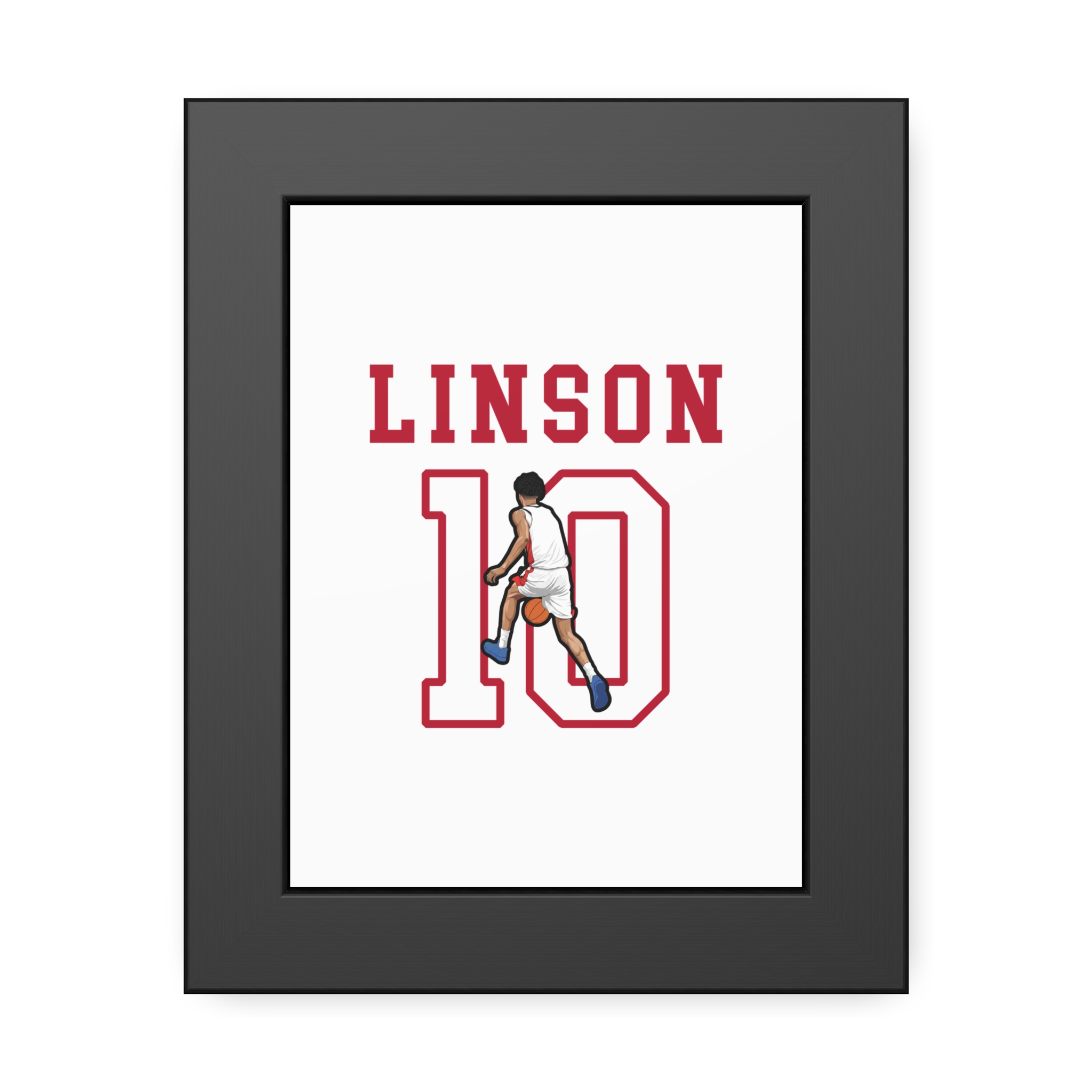 Framed Poster — character_shirsey in Black