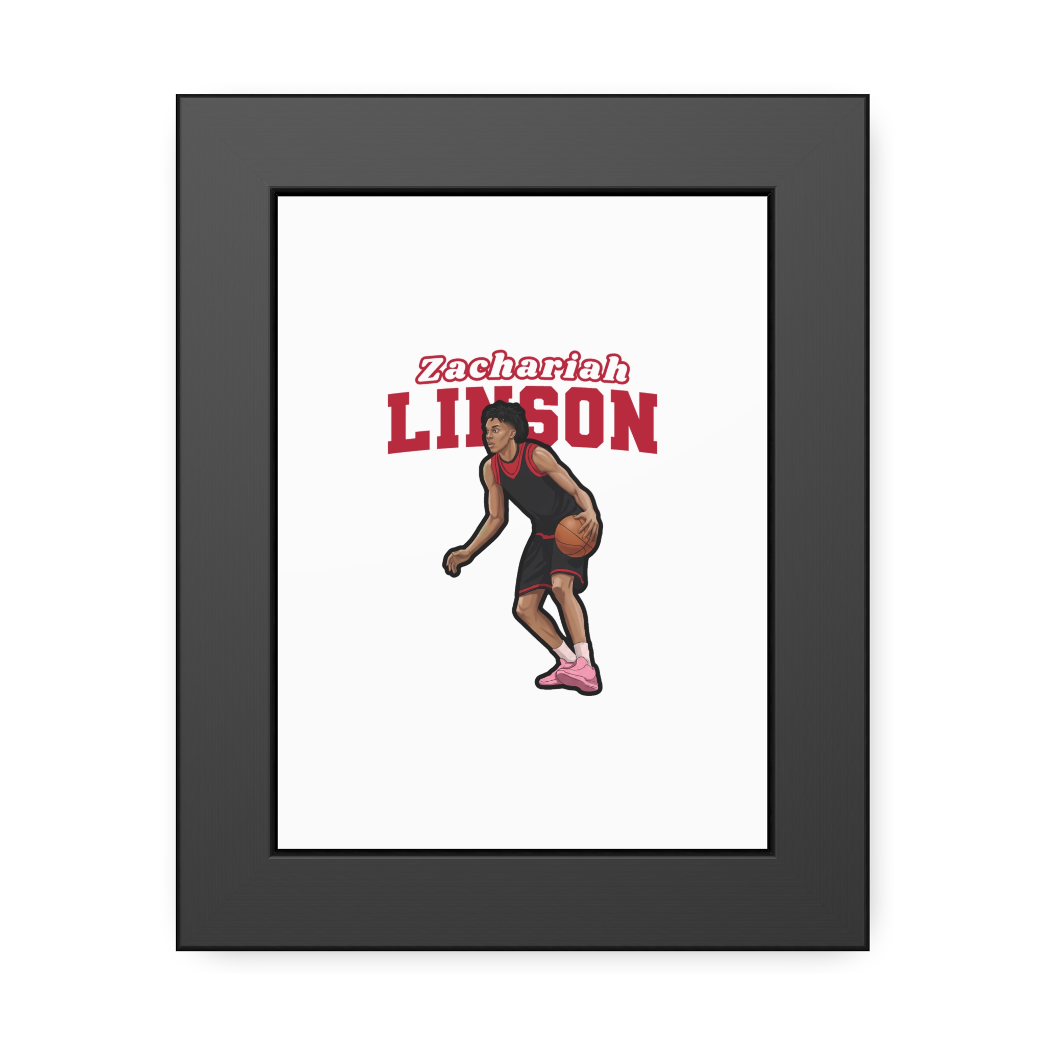 Framed Poster — character_name_arch in Black