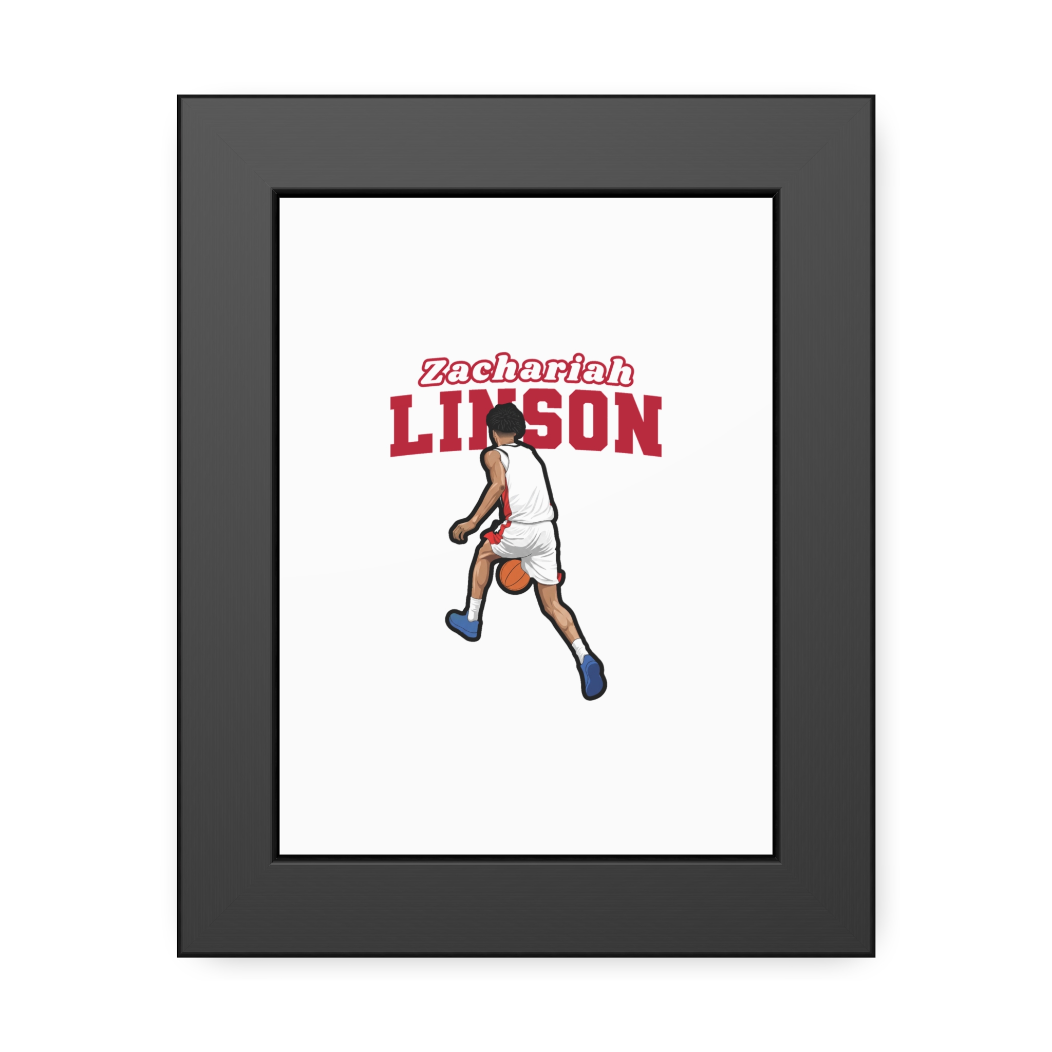 Framed Poster — character_name_arch in Black