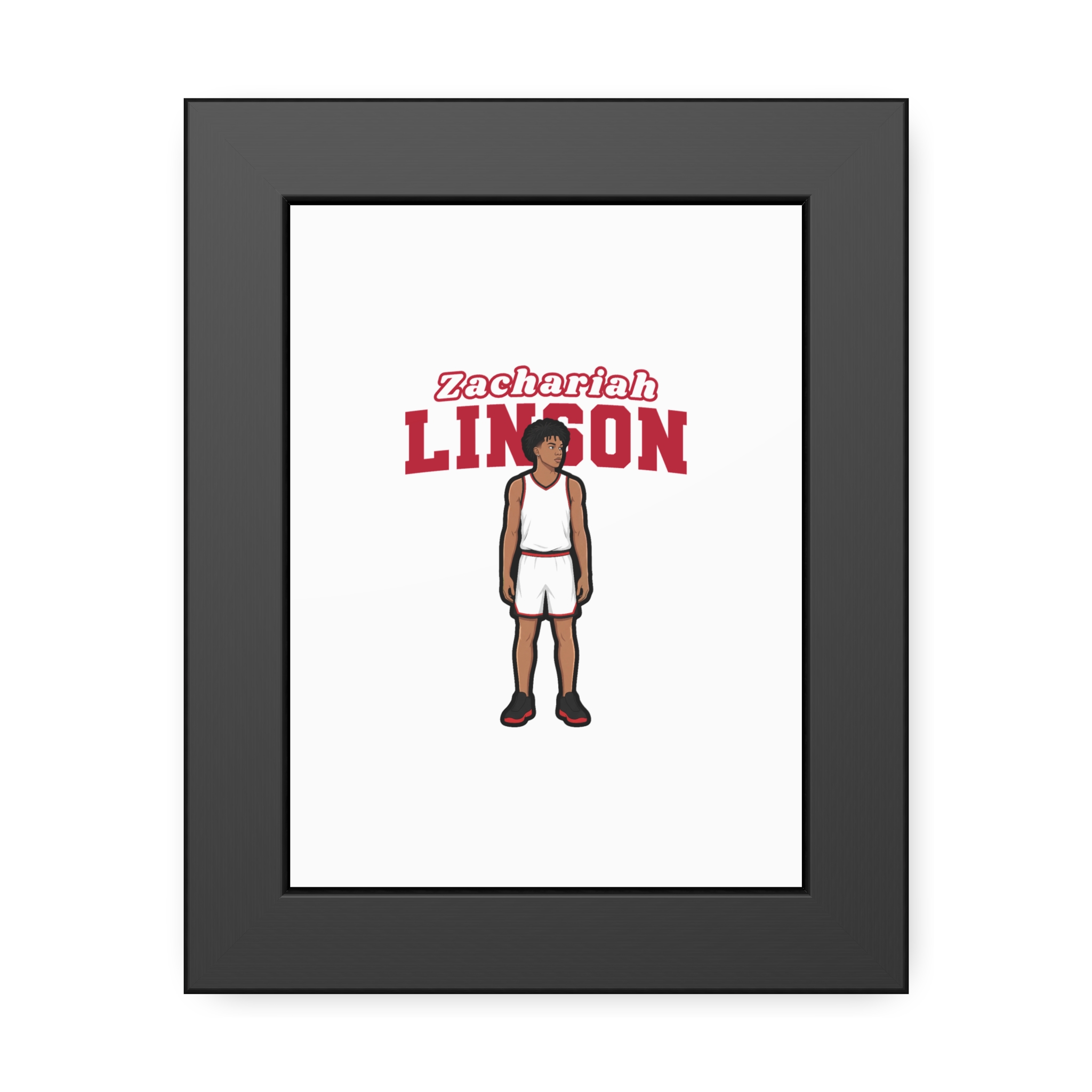 Framed Poster — character_name_arch in Black