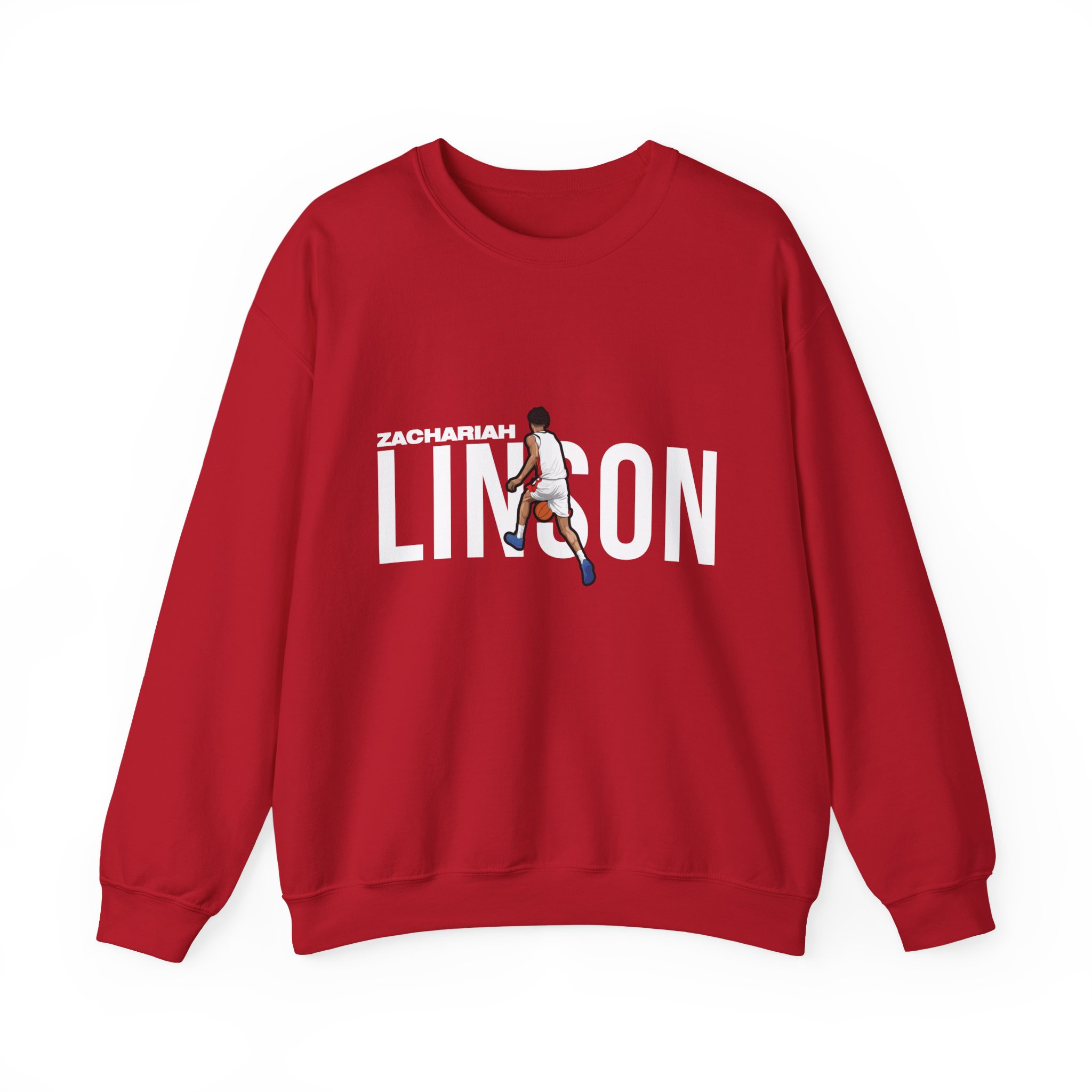 Crewneck Sweatshirt — character_player_name in Red