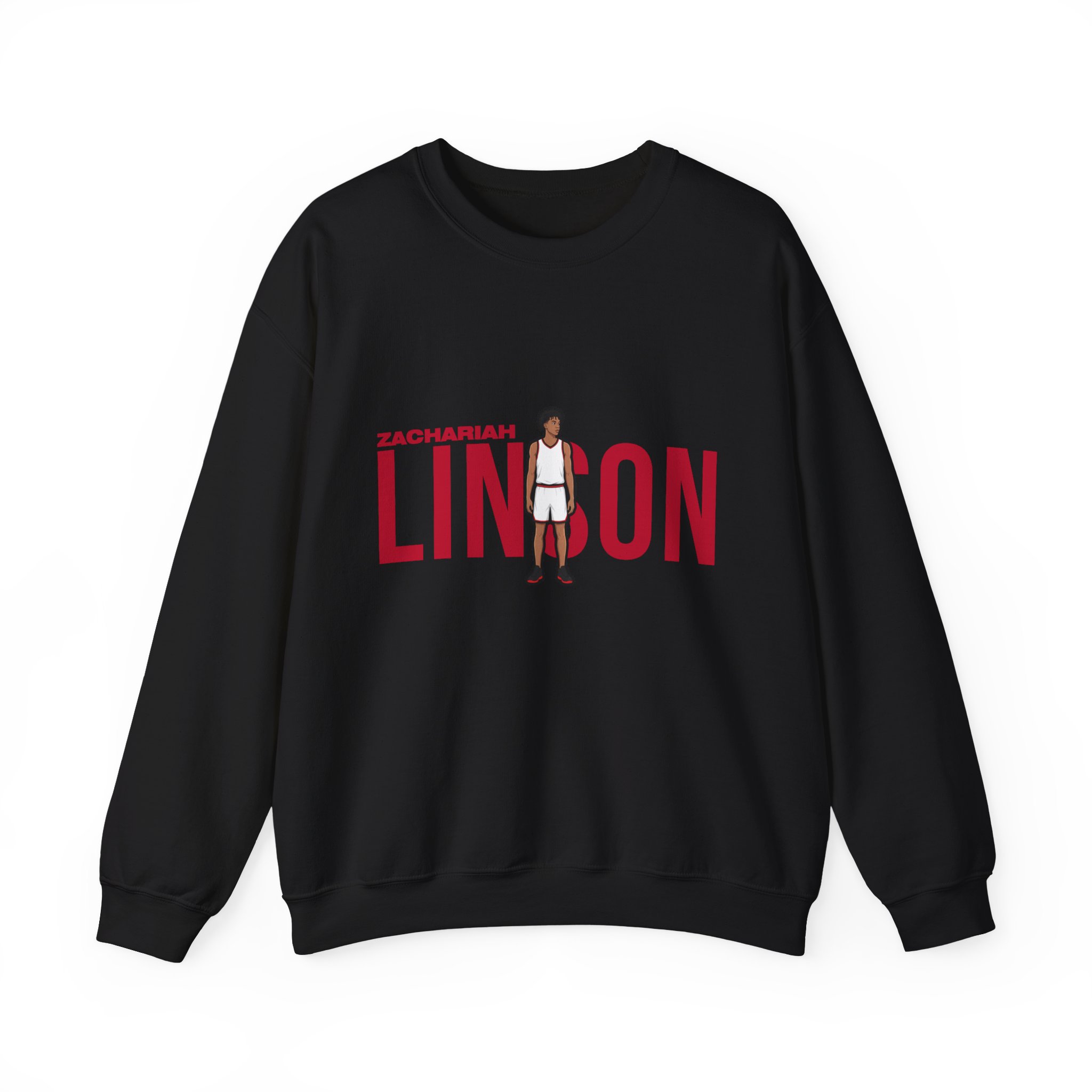 Crewneck Sweatshirt — character_player_name in Black