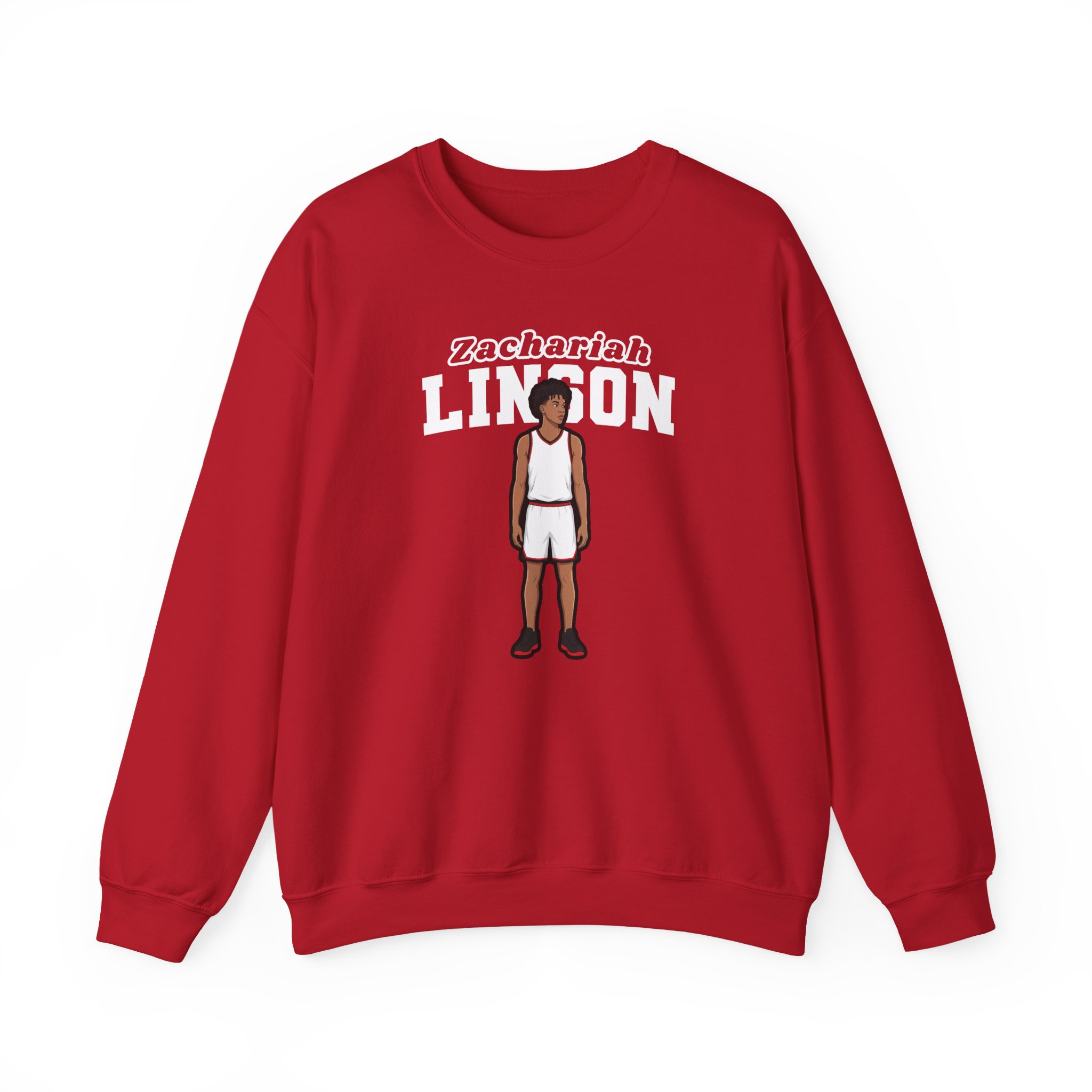 Crewneck Sweatshirt — character_name_arch in Red