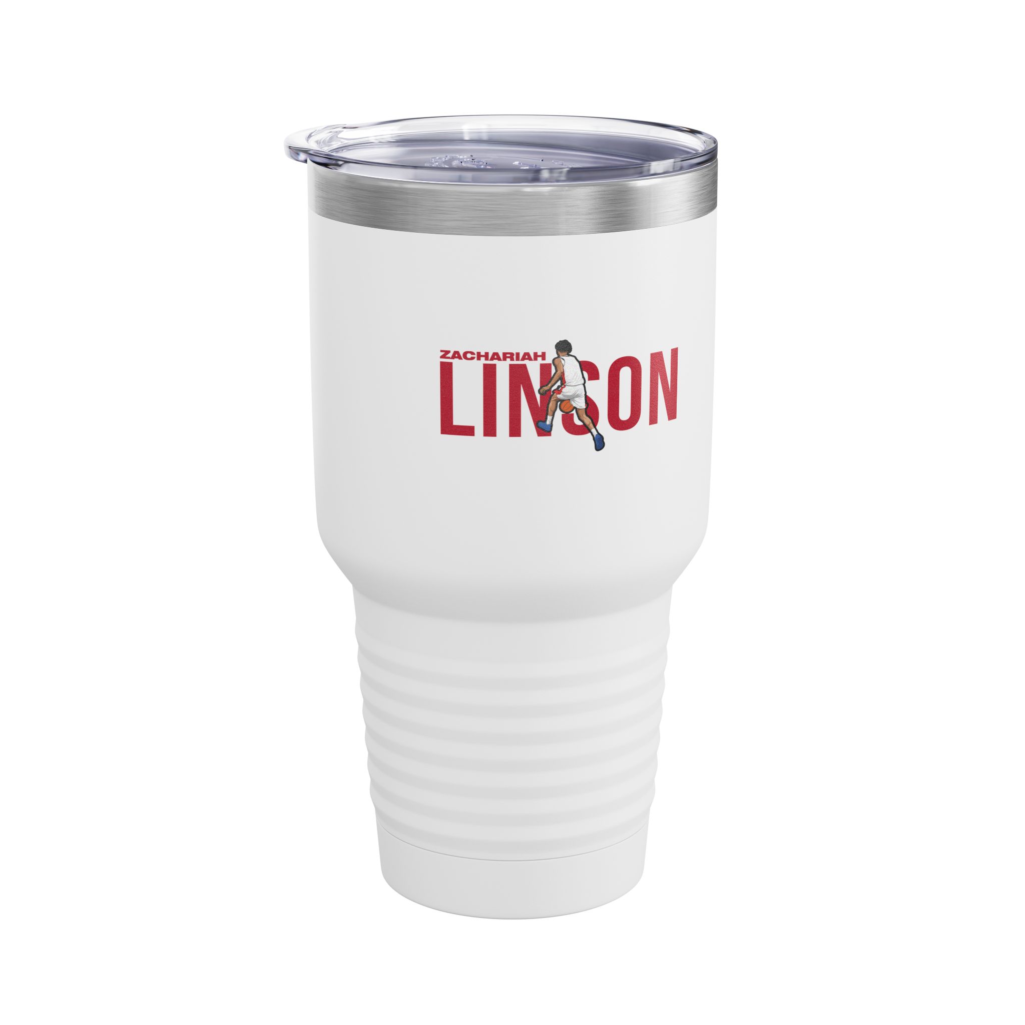 30oz Tumbler — character_player_name in White