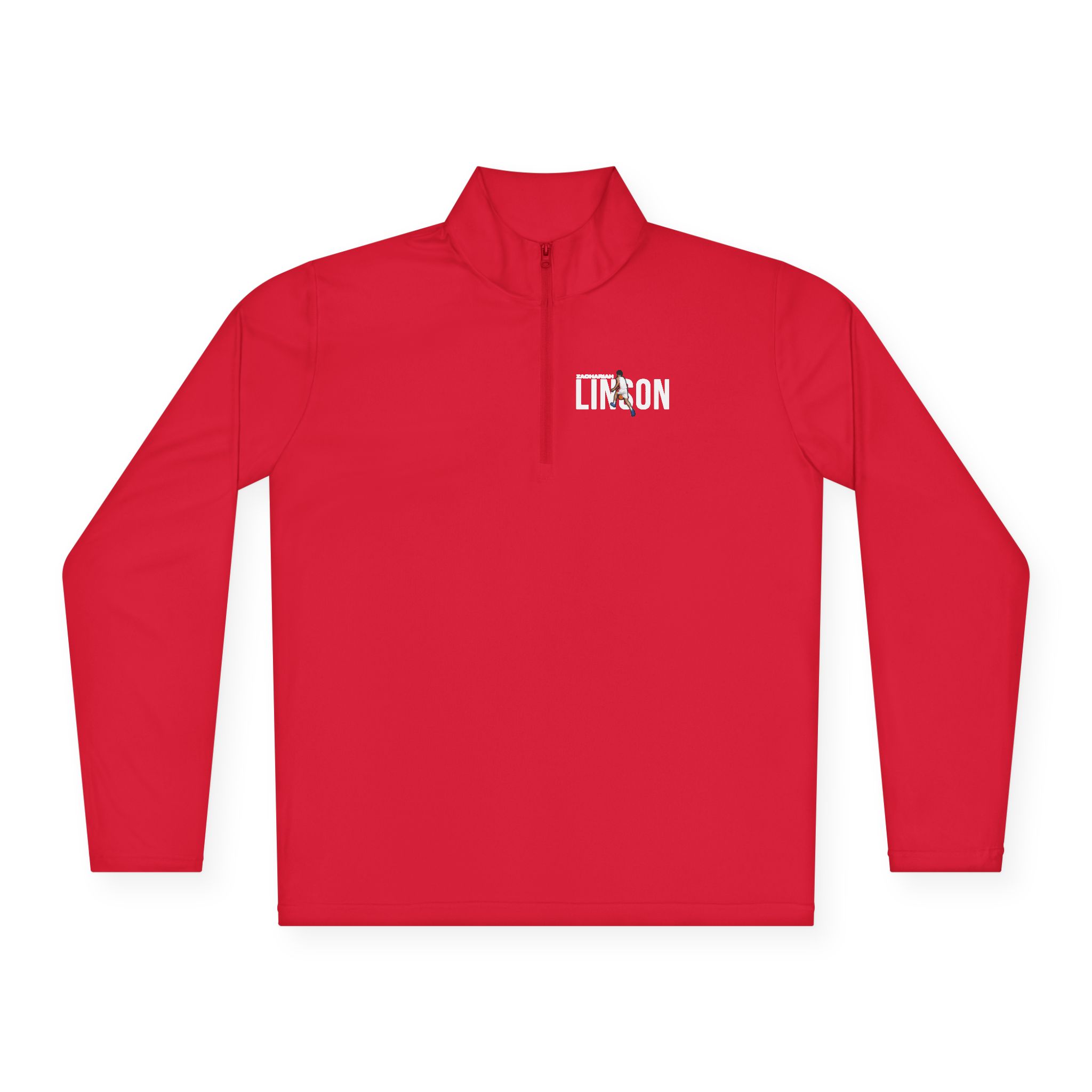Q-Zip Pullover — character_player_name in Red