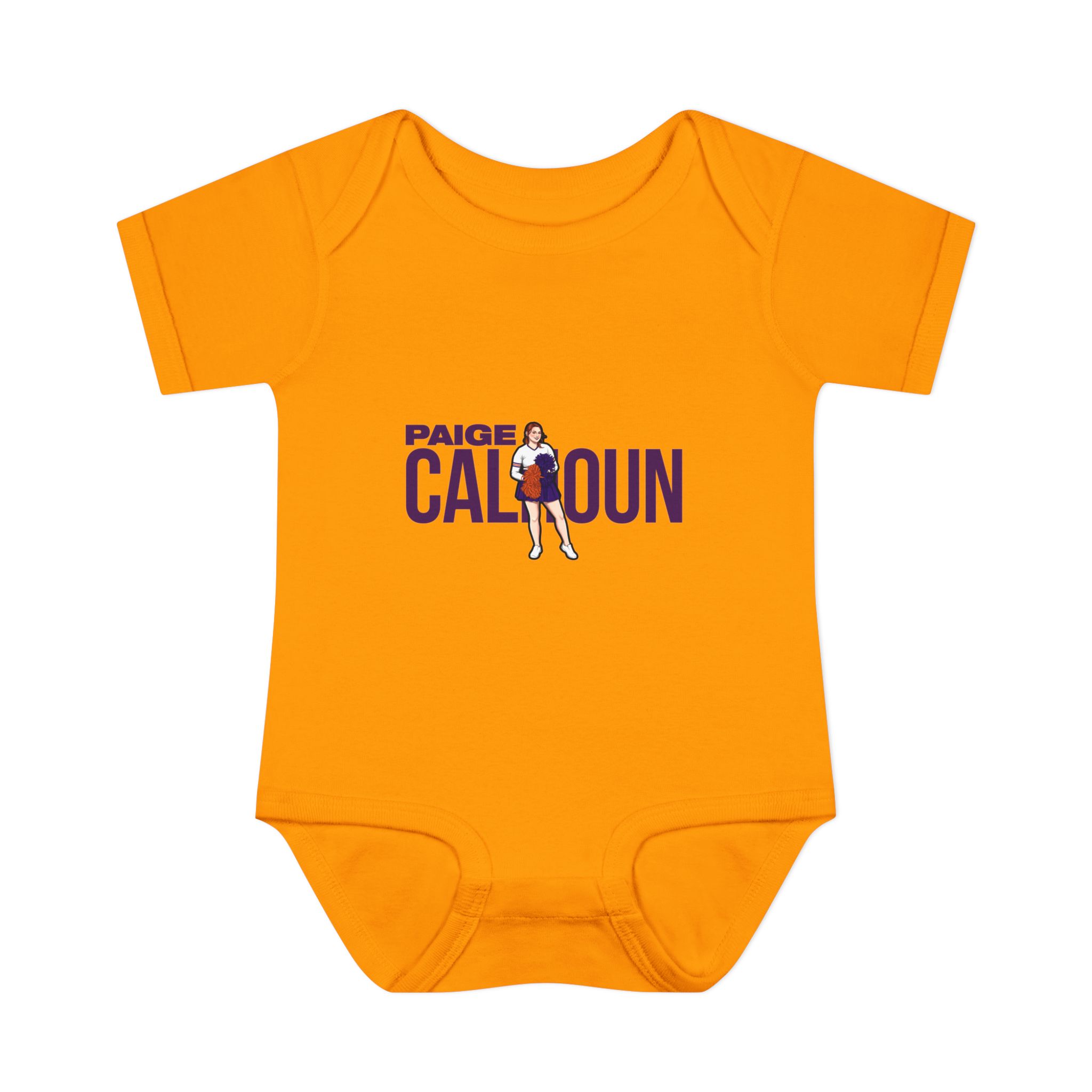Baby Onesie — character_player_name in Gold