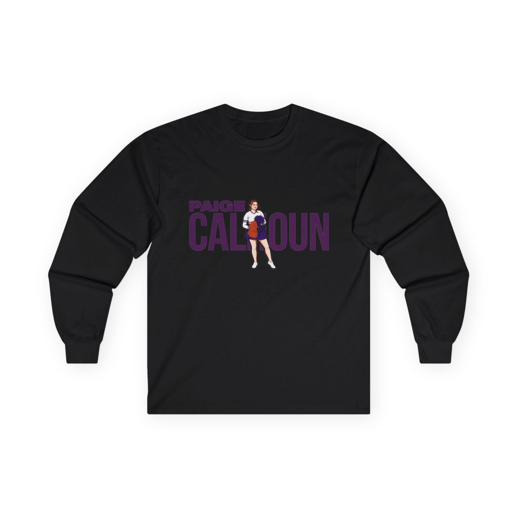 Long Sleeve Tee — character_player_name in Black