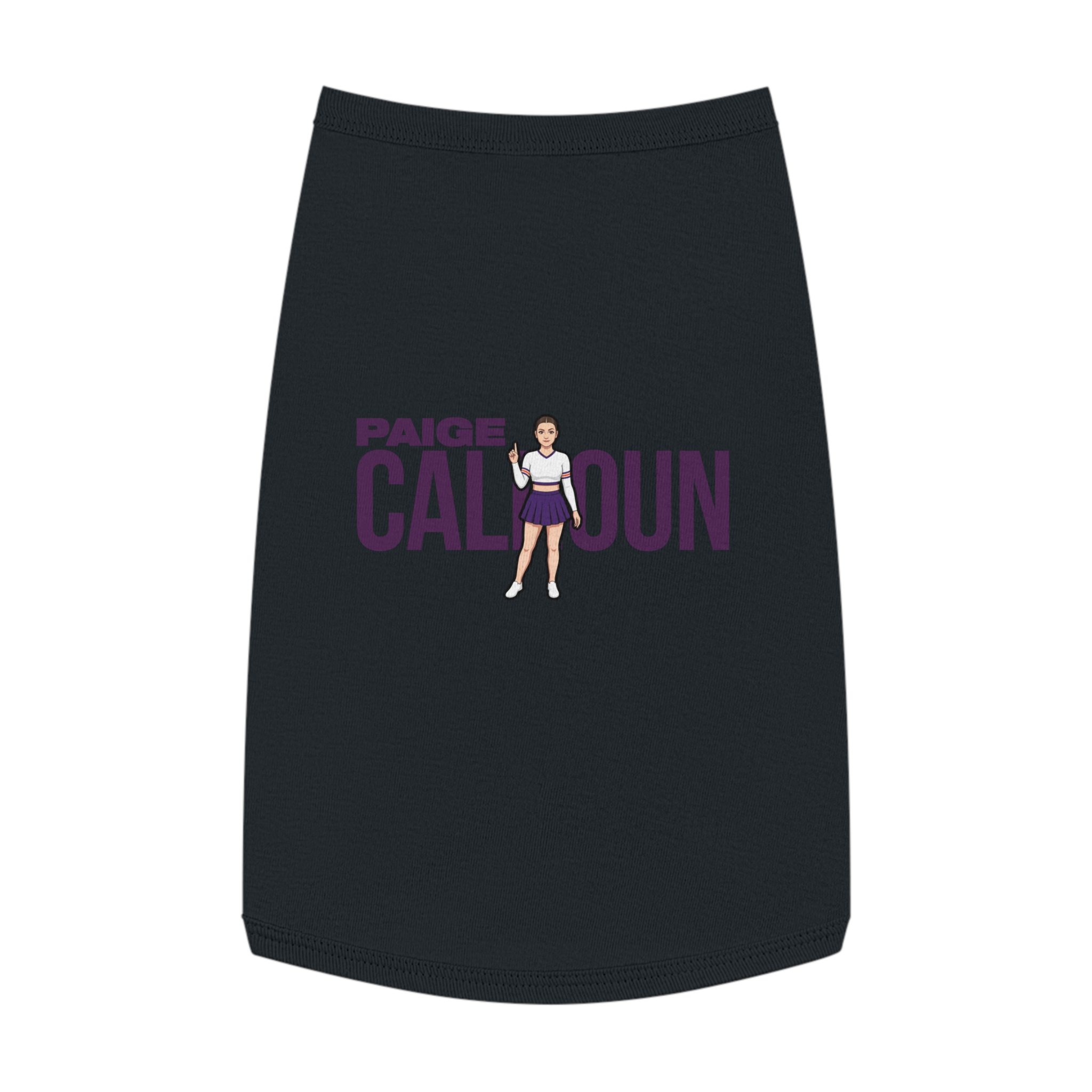 Pet Tank Top — character_player_name in Black