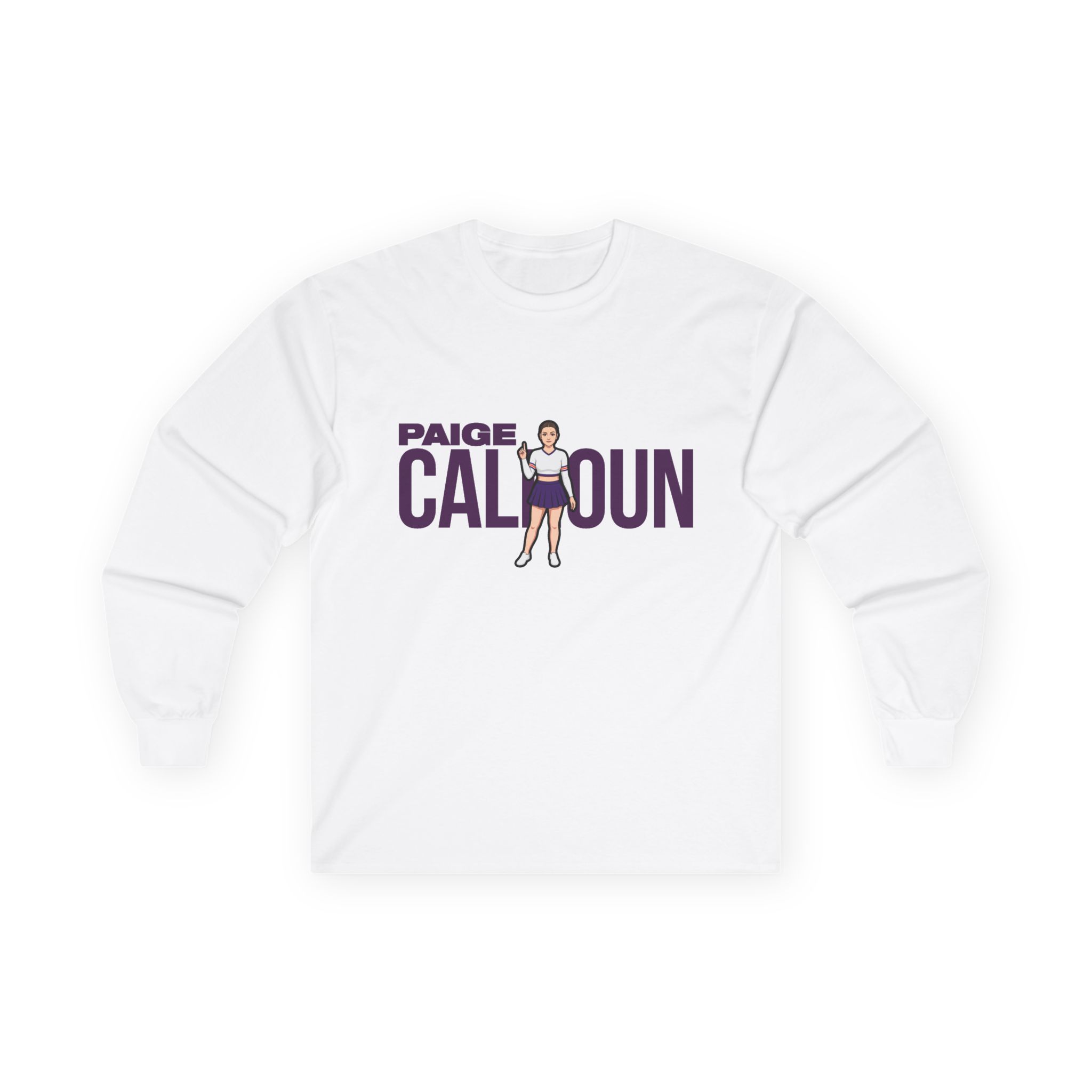 Long Sleeve Tee — character_player_name in White