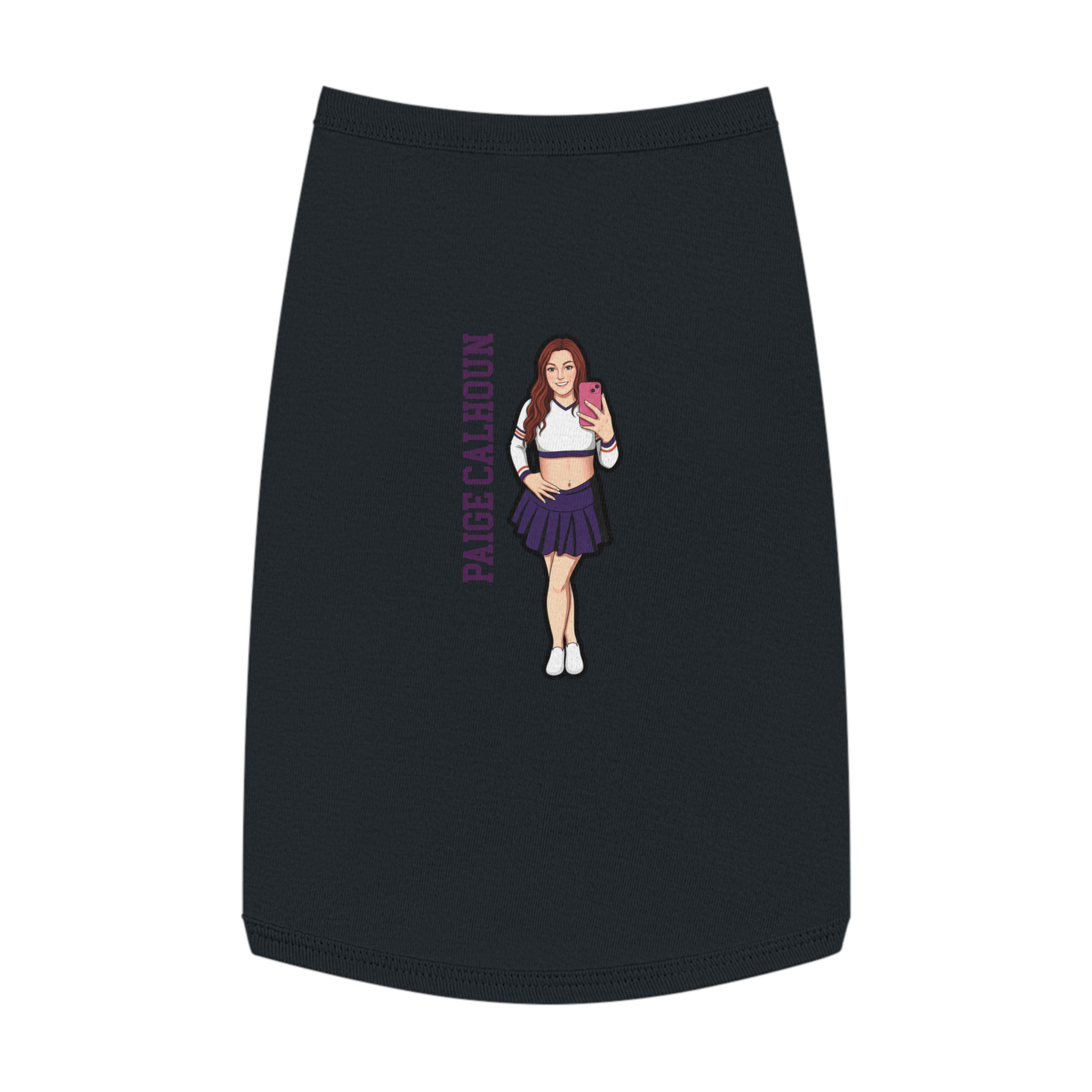 Pet Tank Top — character_name_vertical in White