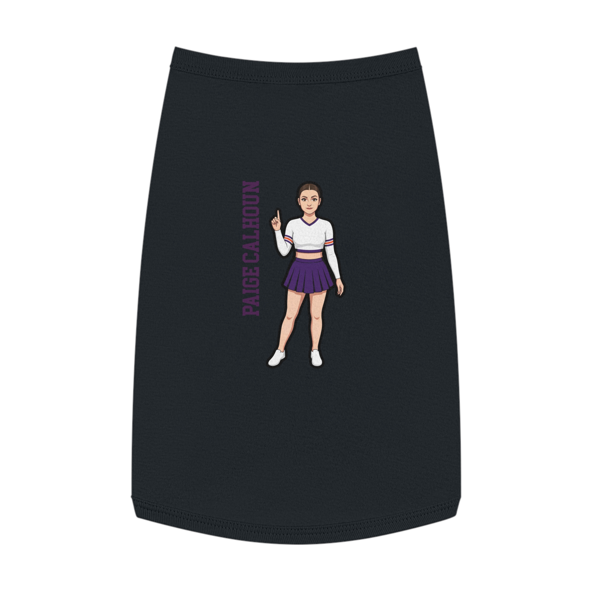 Pet Tank Top — character_name_vertical in White