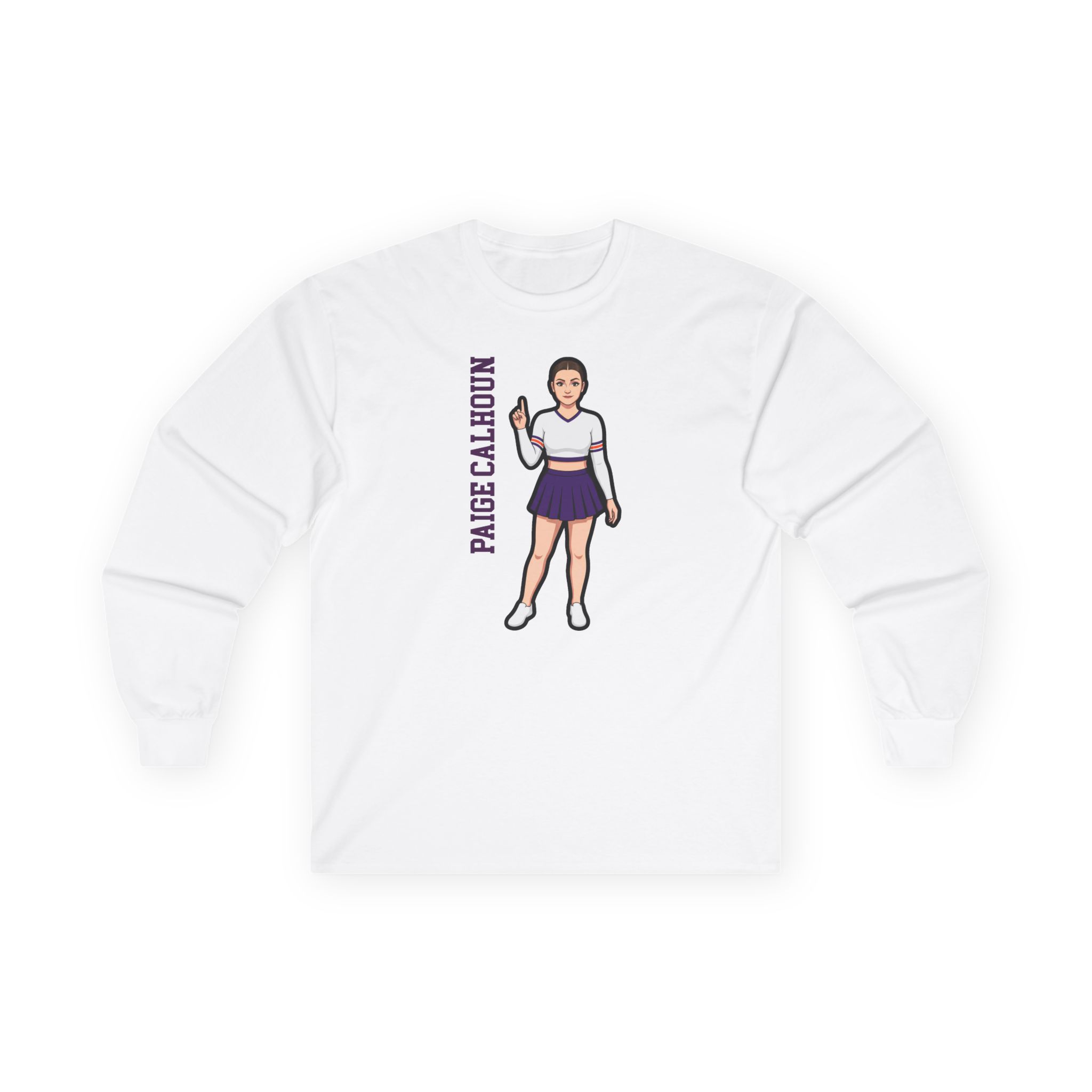 Long Sleeve Tee — character_name_vertical in White