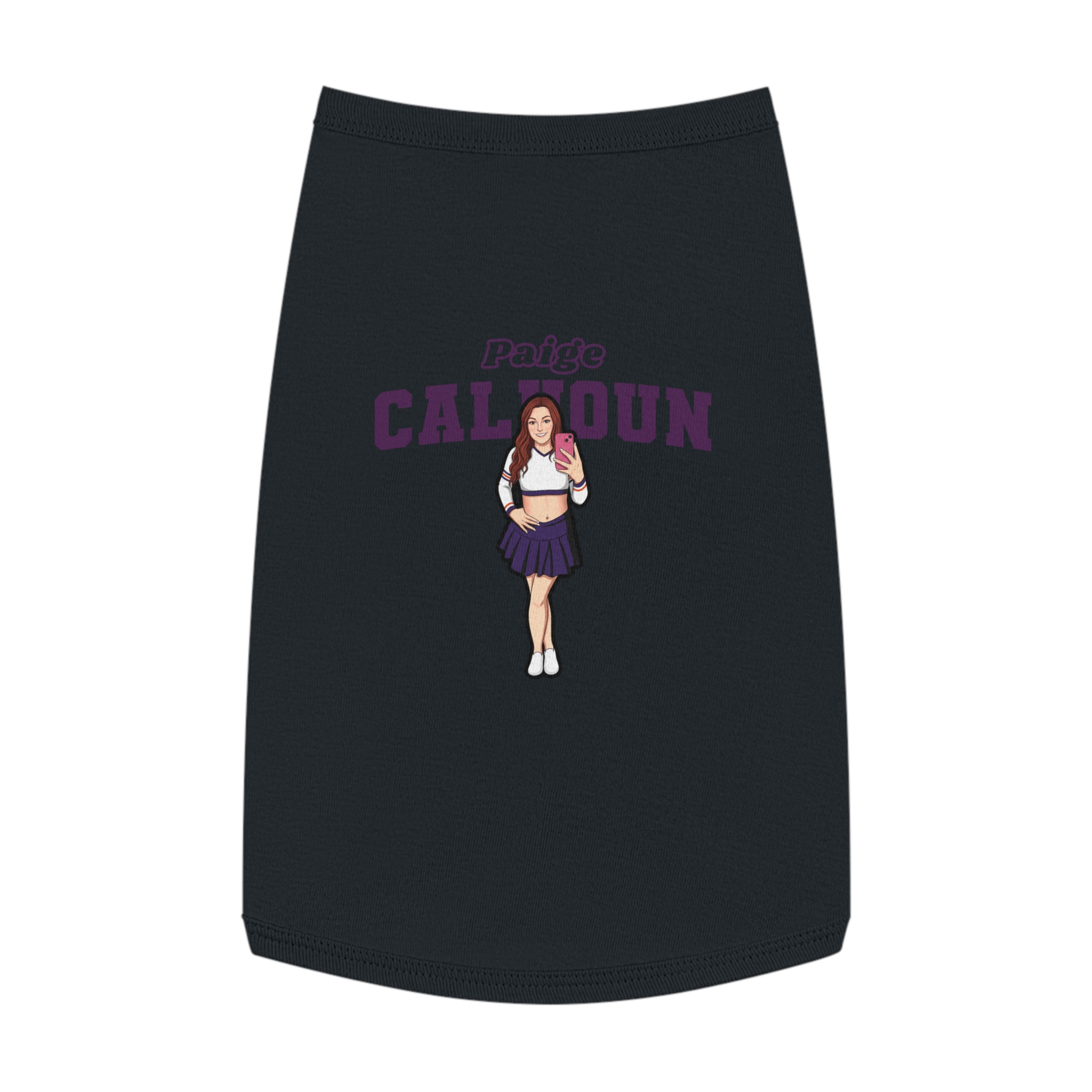 Pet Tank Top — character_name_arch in Black