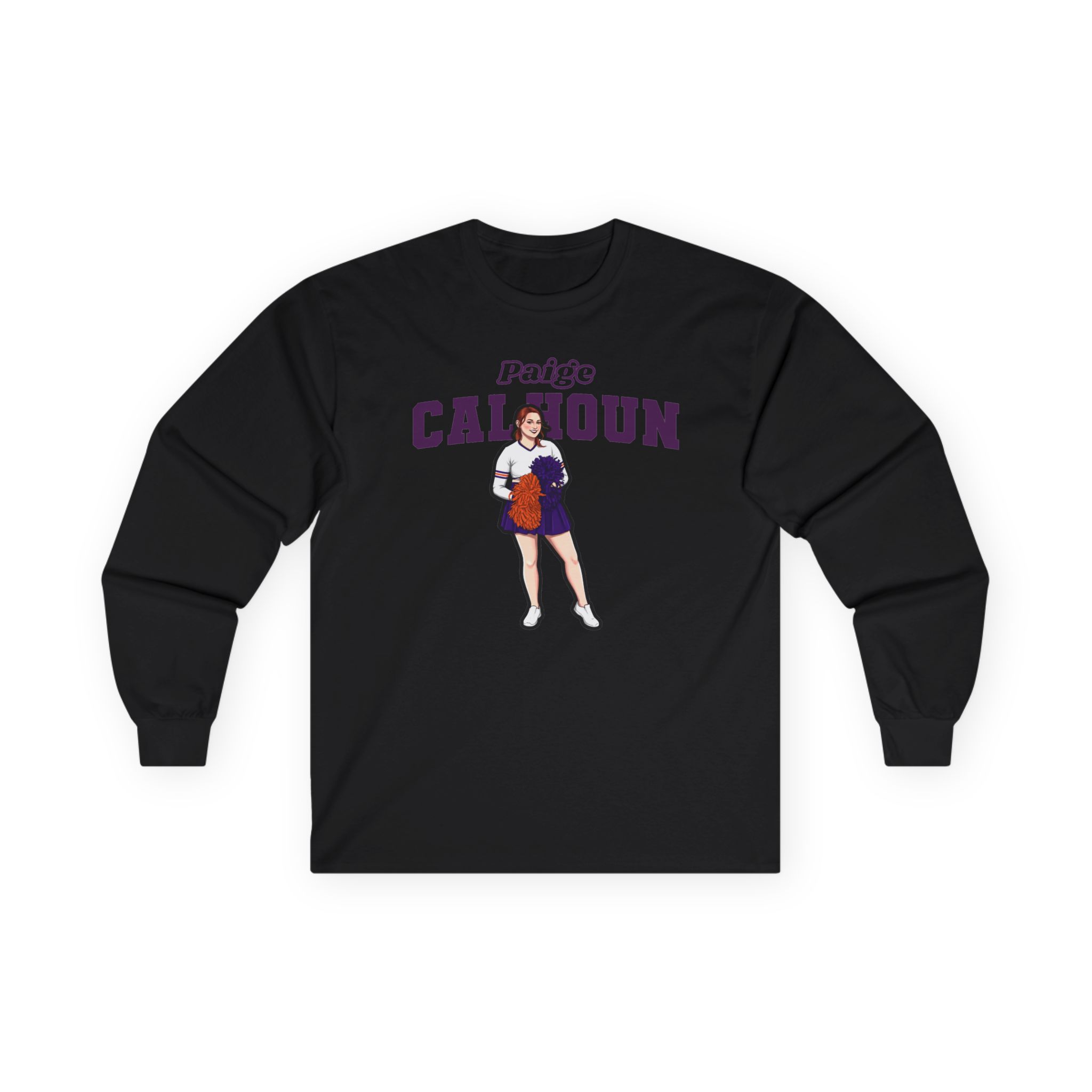 Long Sleeve Tee — character_name_arch in Black