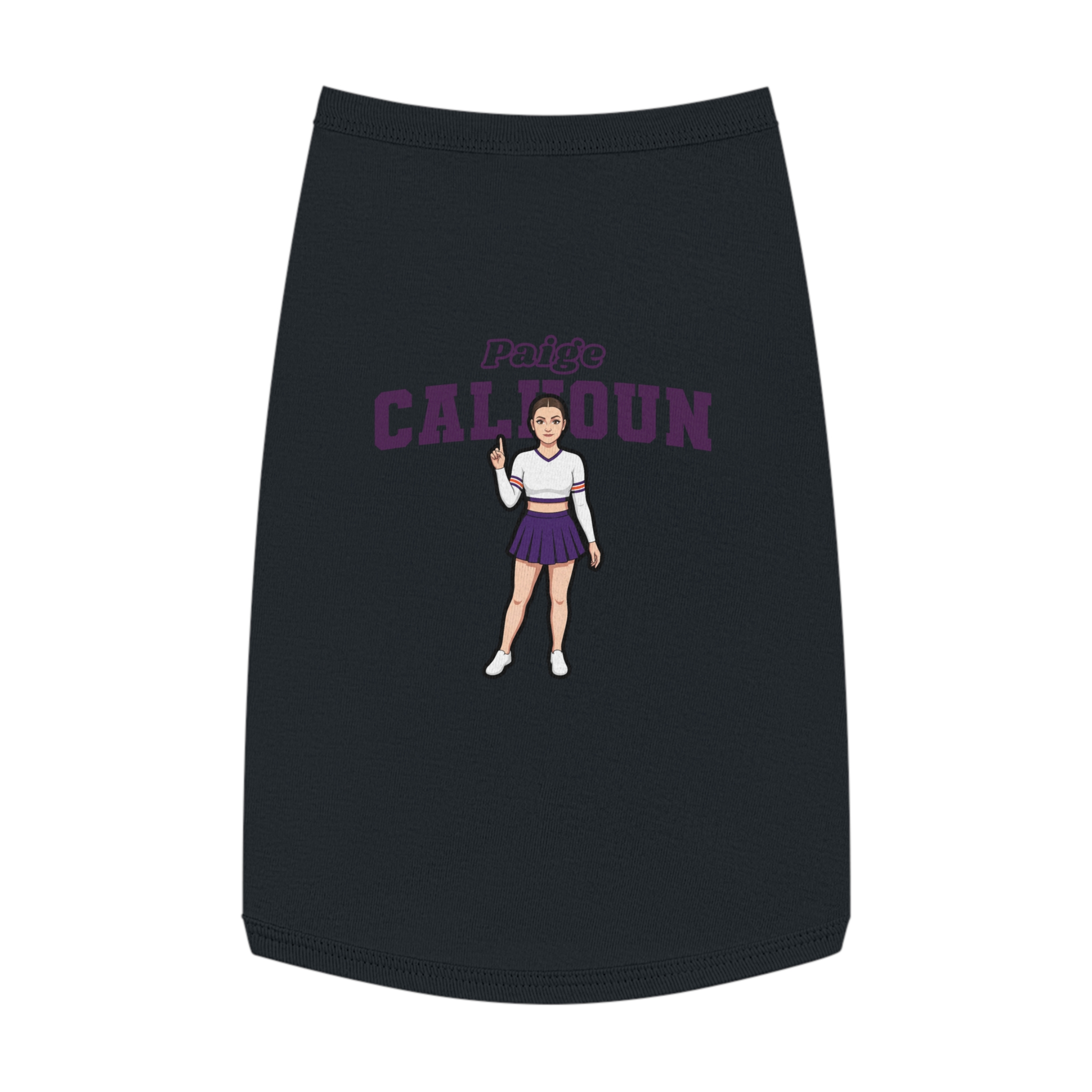 Pet Tank Top — character_name_arch in Black