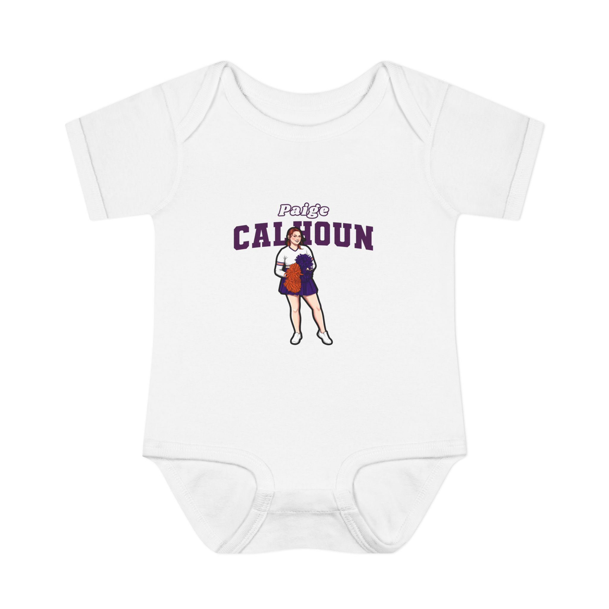 Baby Onesie — character_name_arch in White