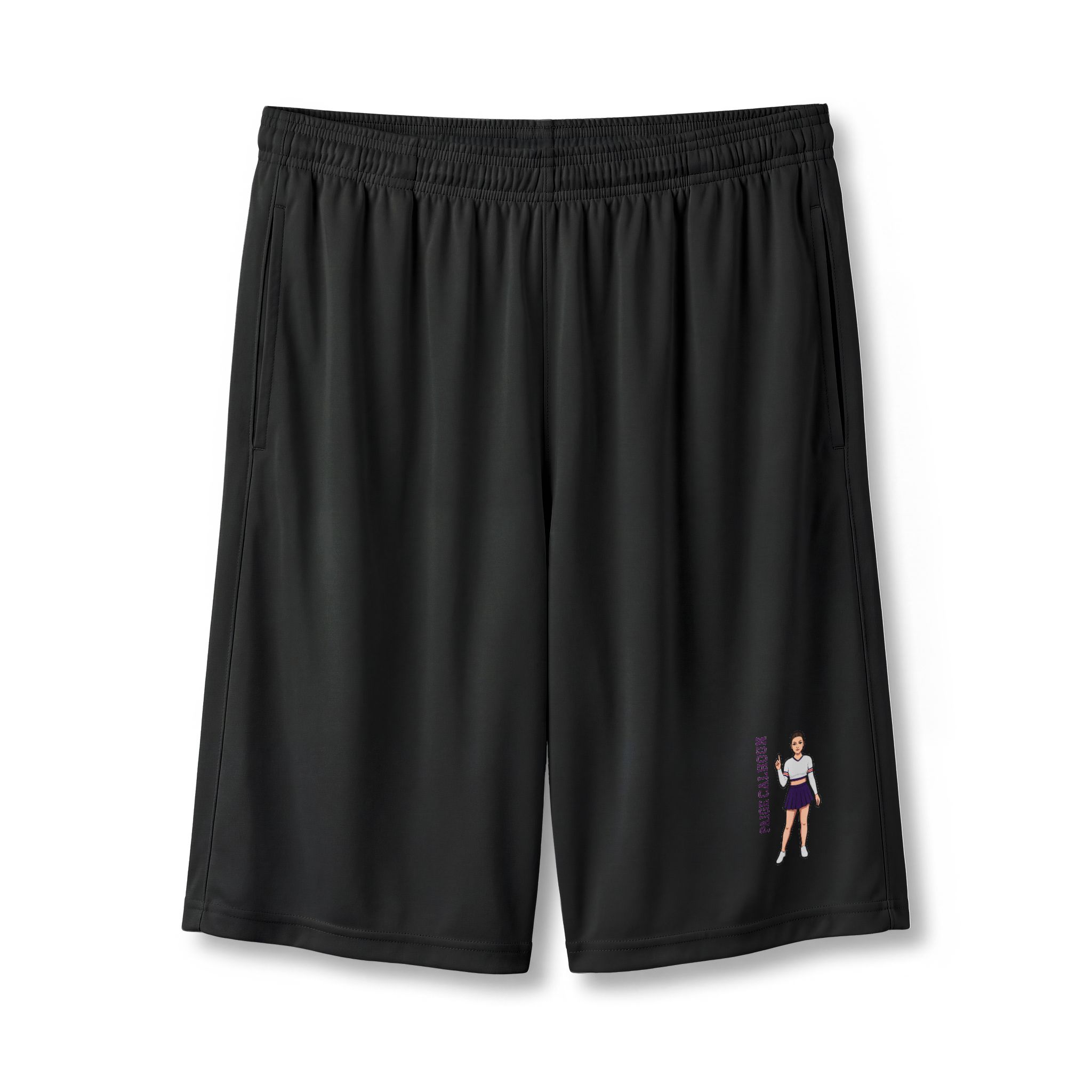 Shorts — character_name_vertical in Black