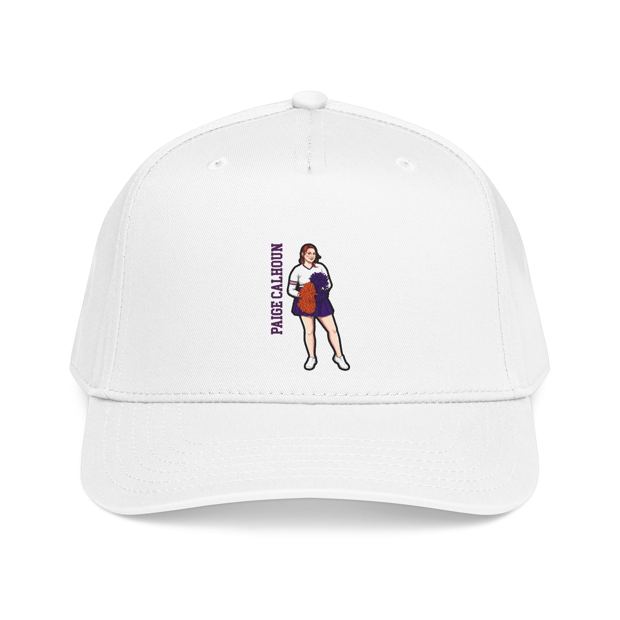 Baseball Cap — character_name_vertical in White