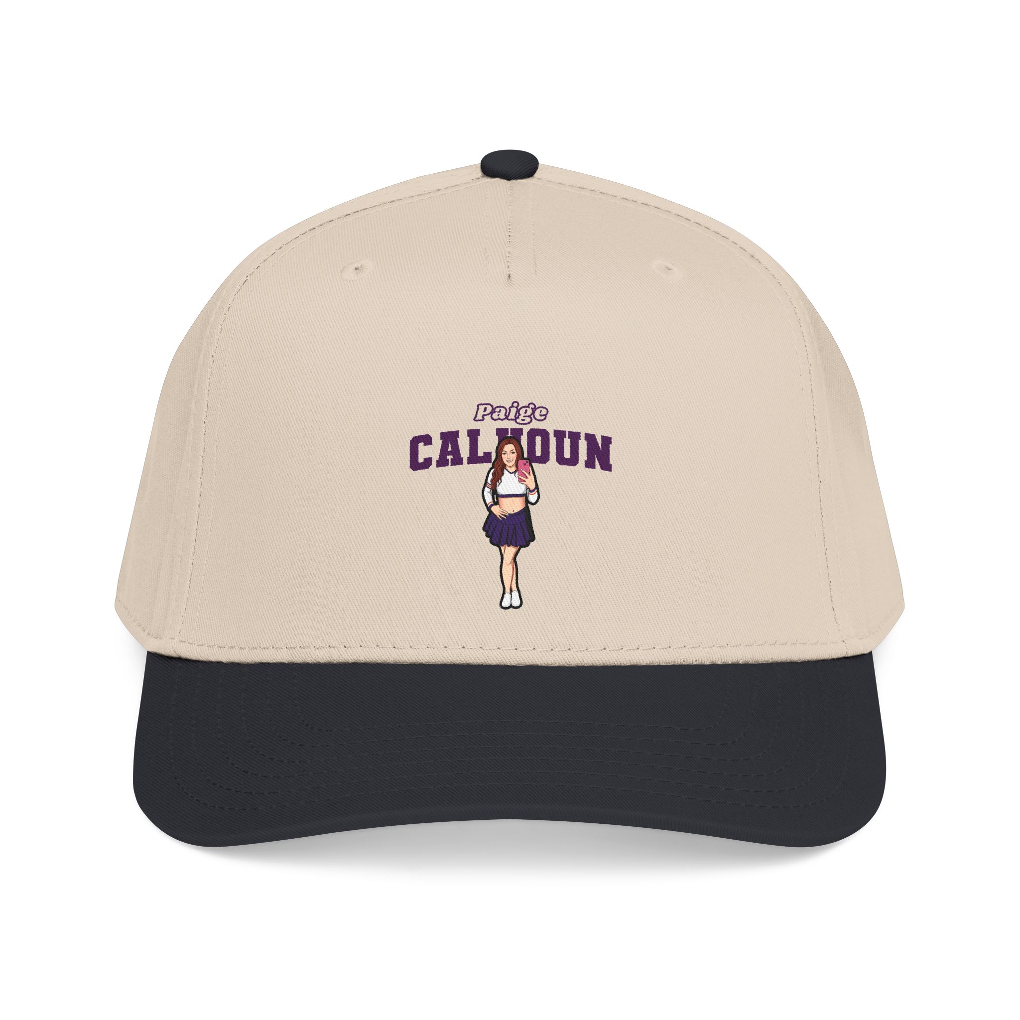 Baseball Cap — character_name_arch in Black / Natural