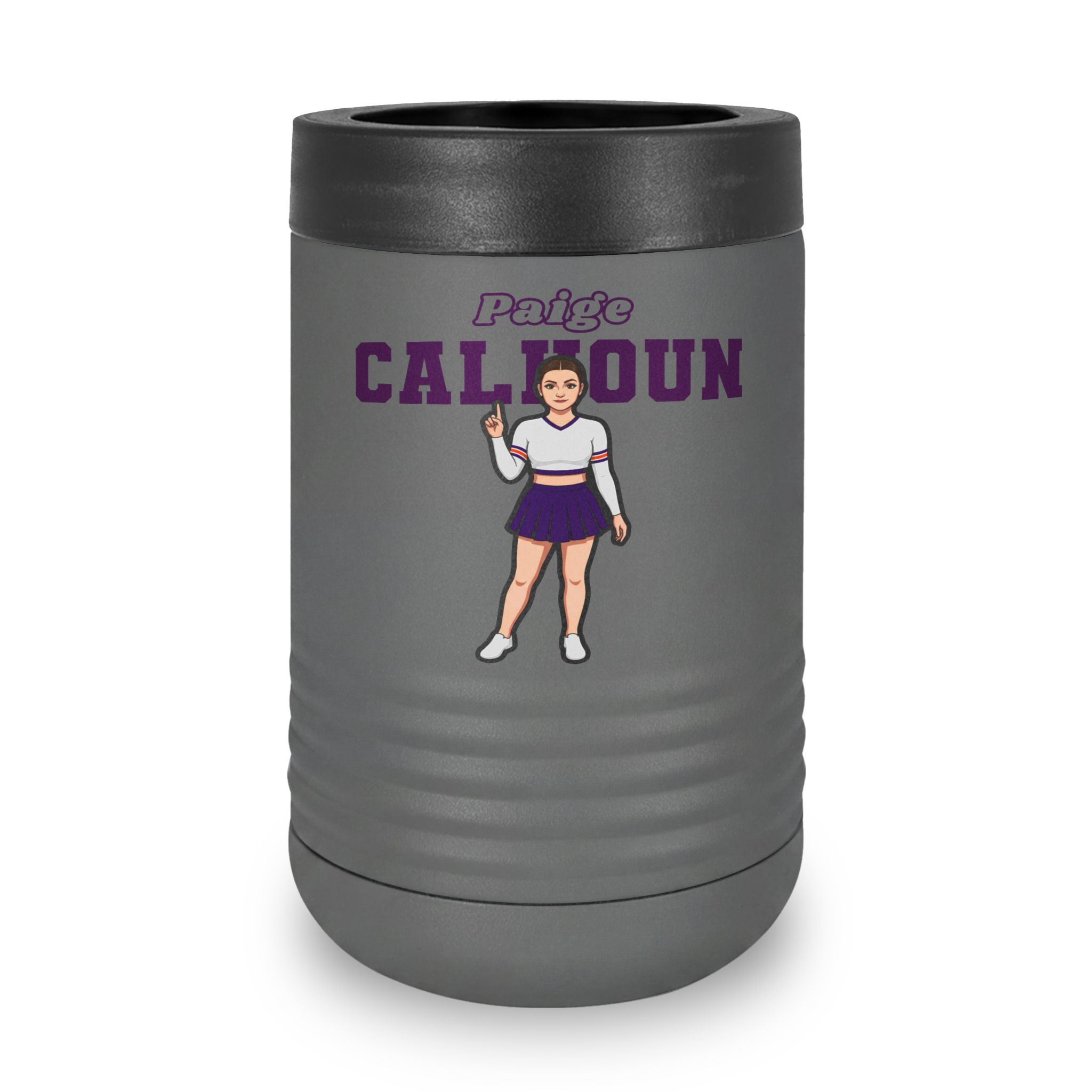 Stainless Can Cooler — character_name_arch in Grey