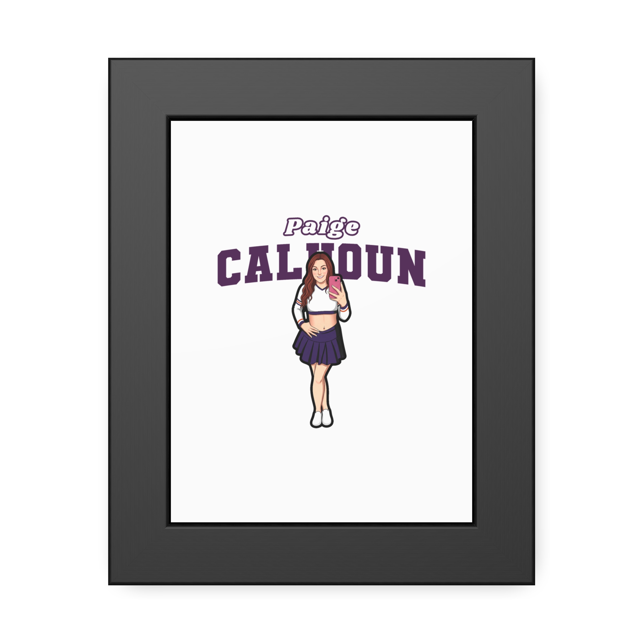 Framed Poster — character_name_arch in Black