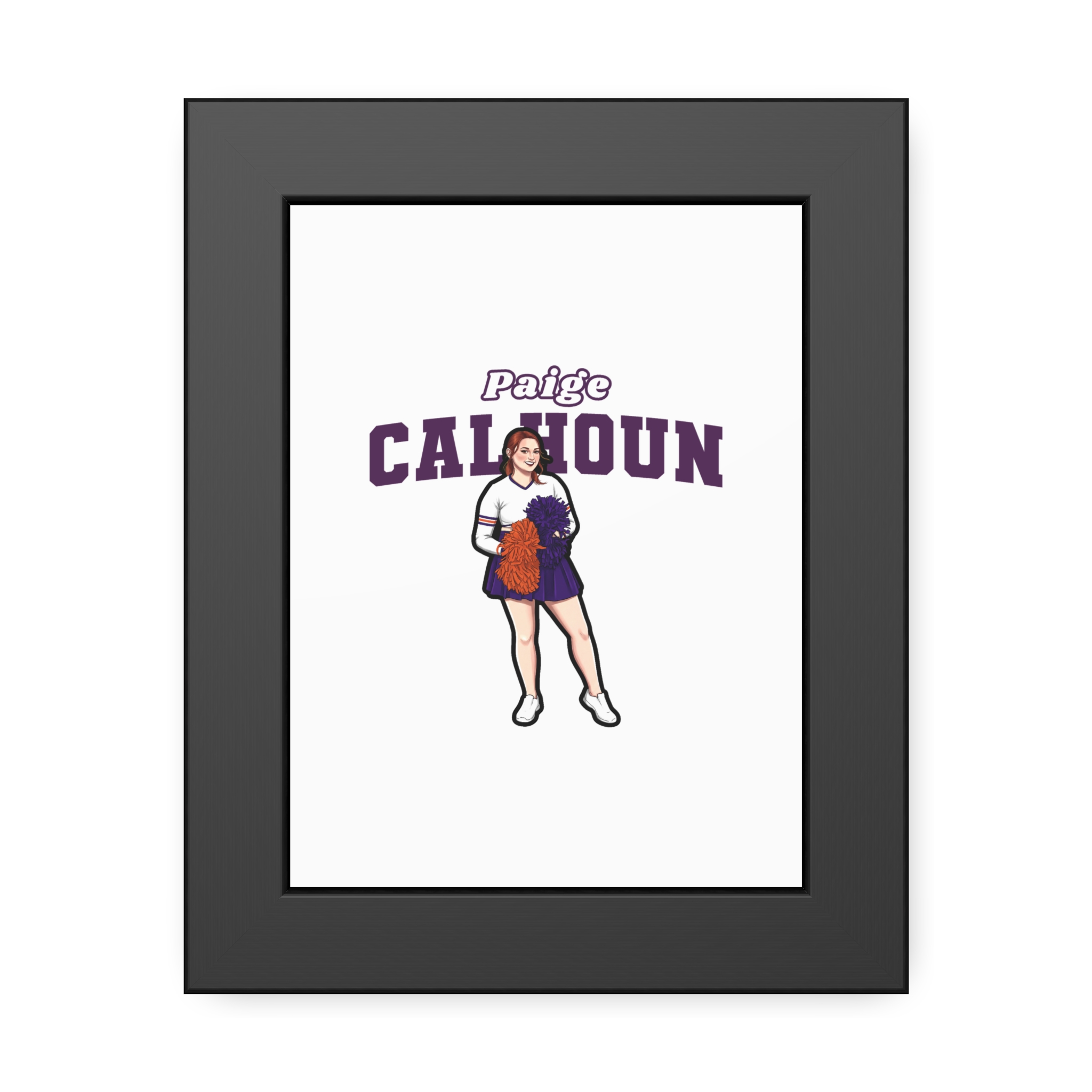 Framed Poster — character_name_arch in Black